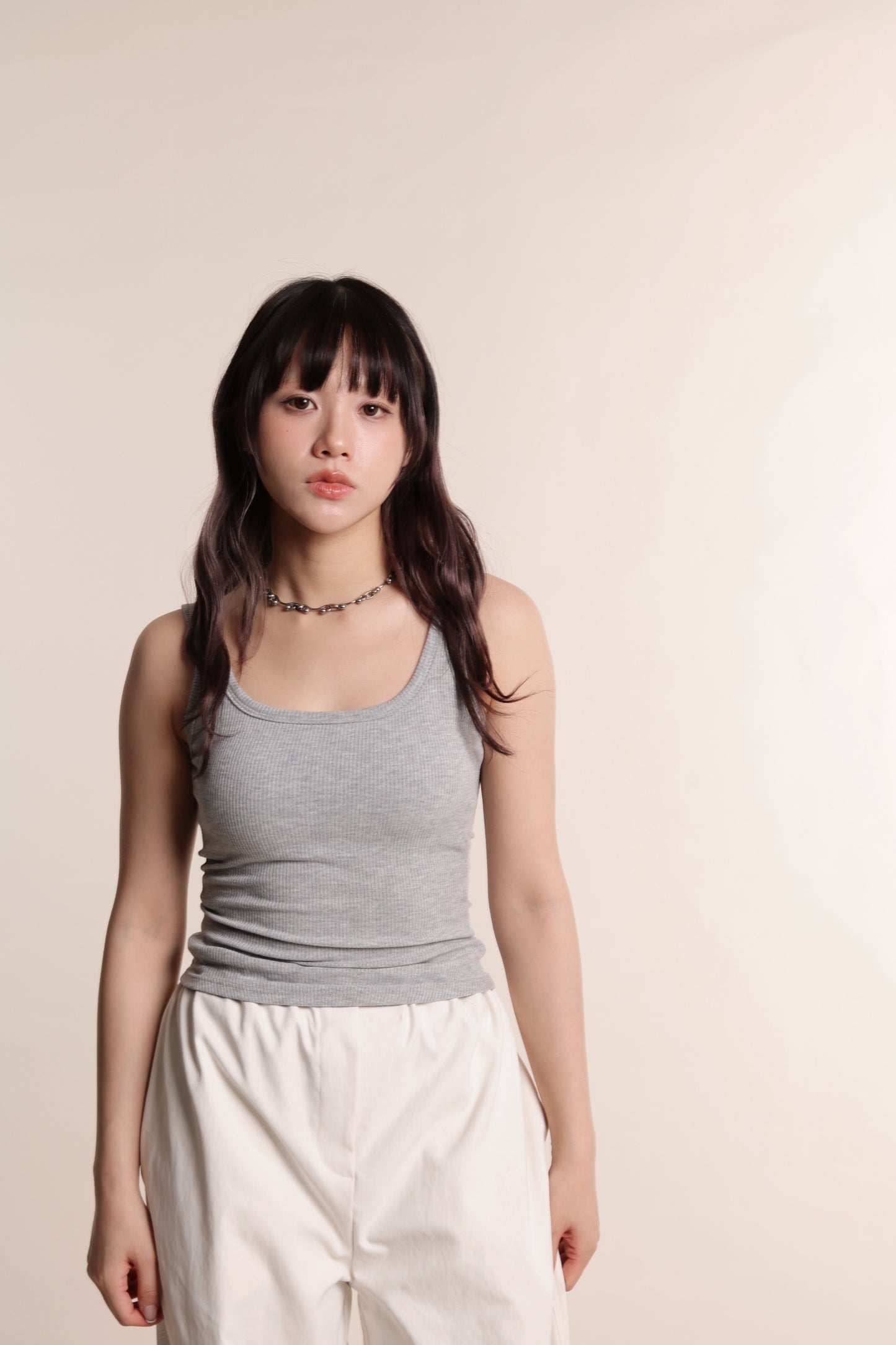 Square Neck Bra Top (Grey)