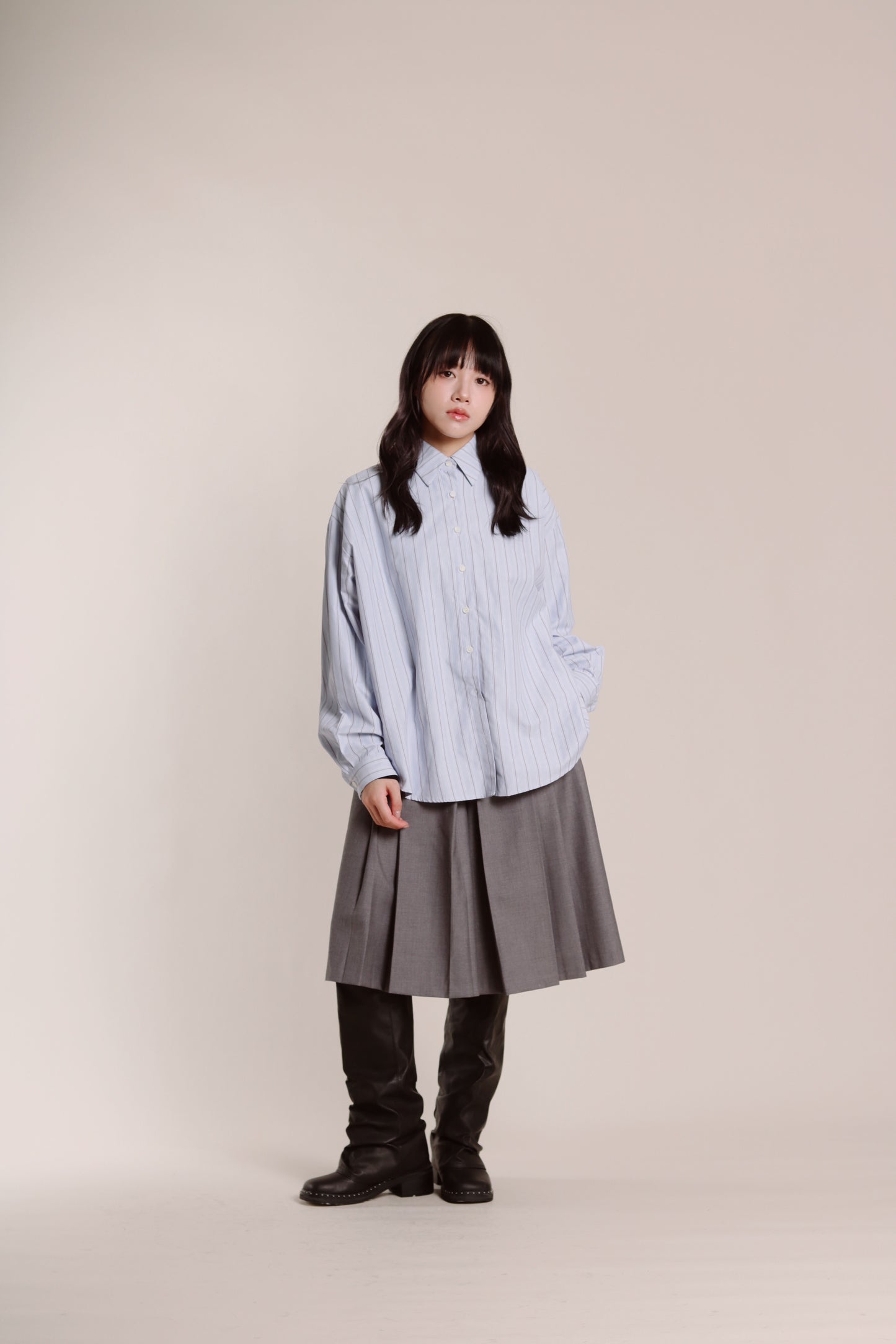 Spring Striped Shirt (Blue)