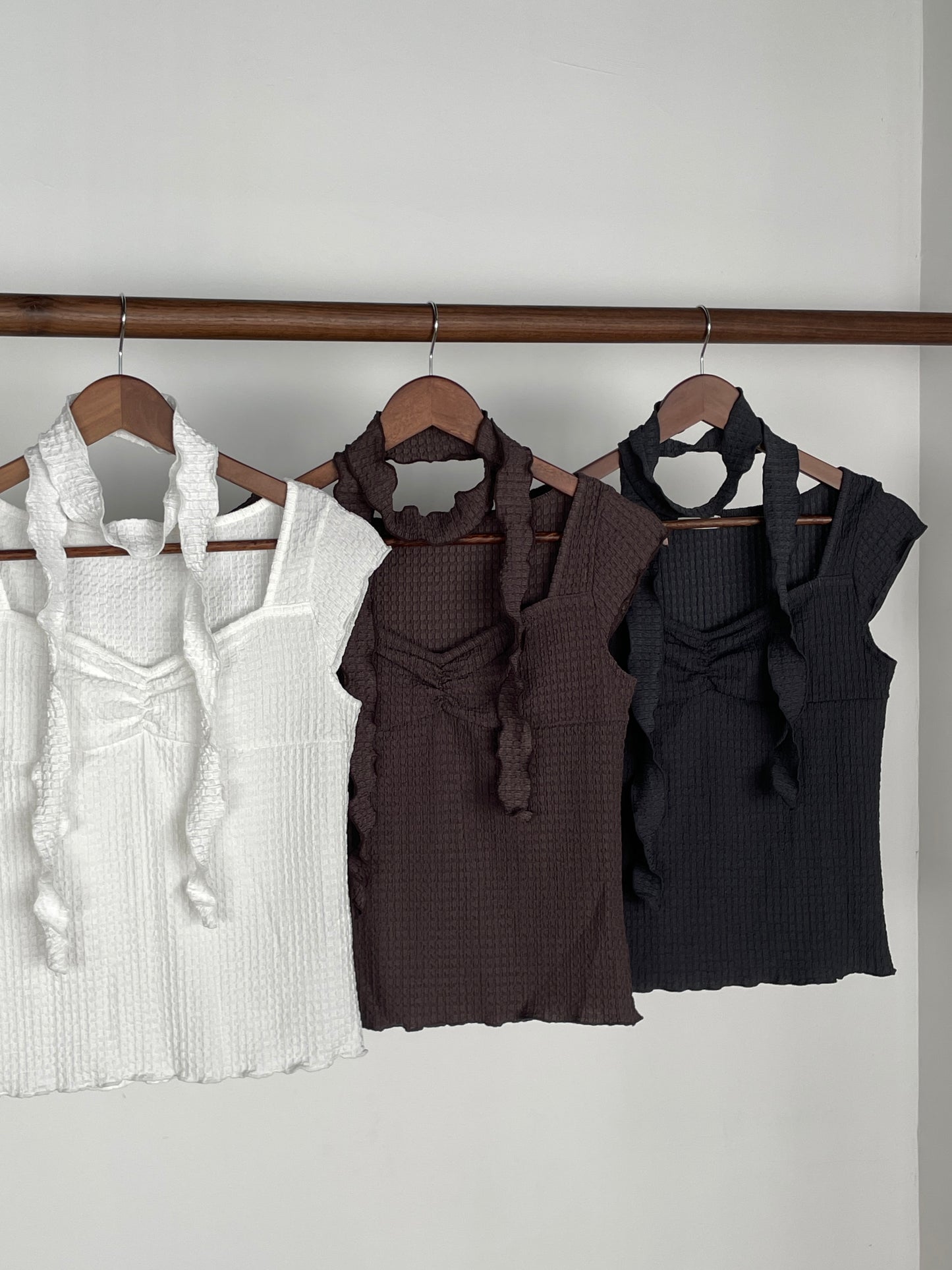 Gathered Tee Set (Brown)