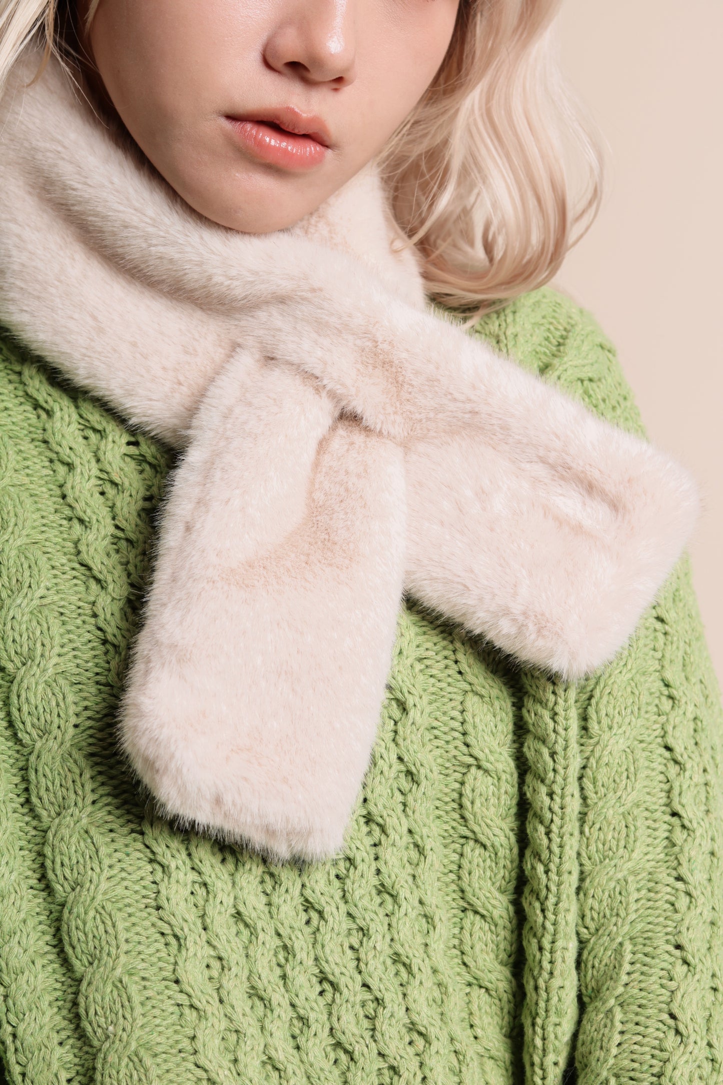 Oversized Cable Knit Sweater (Green)