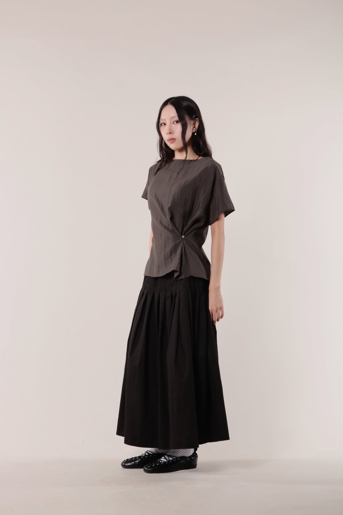Asymmetric Twist Top (Brown)