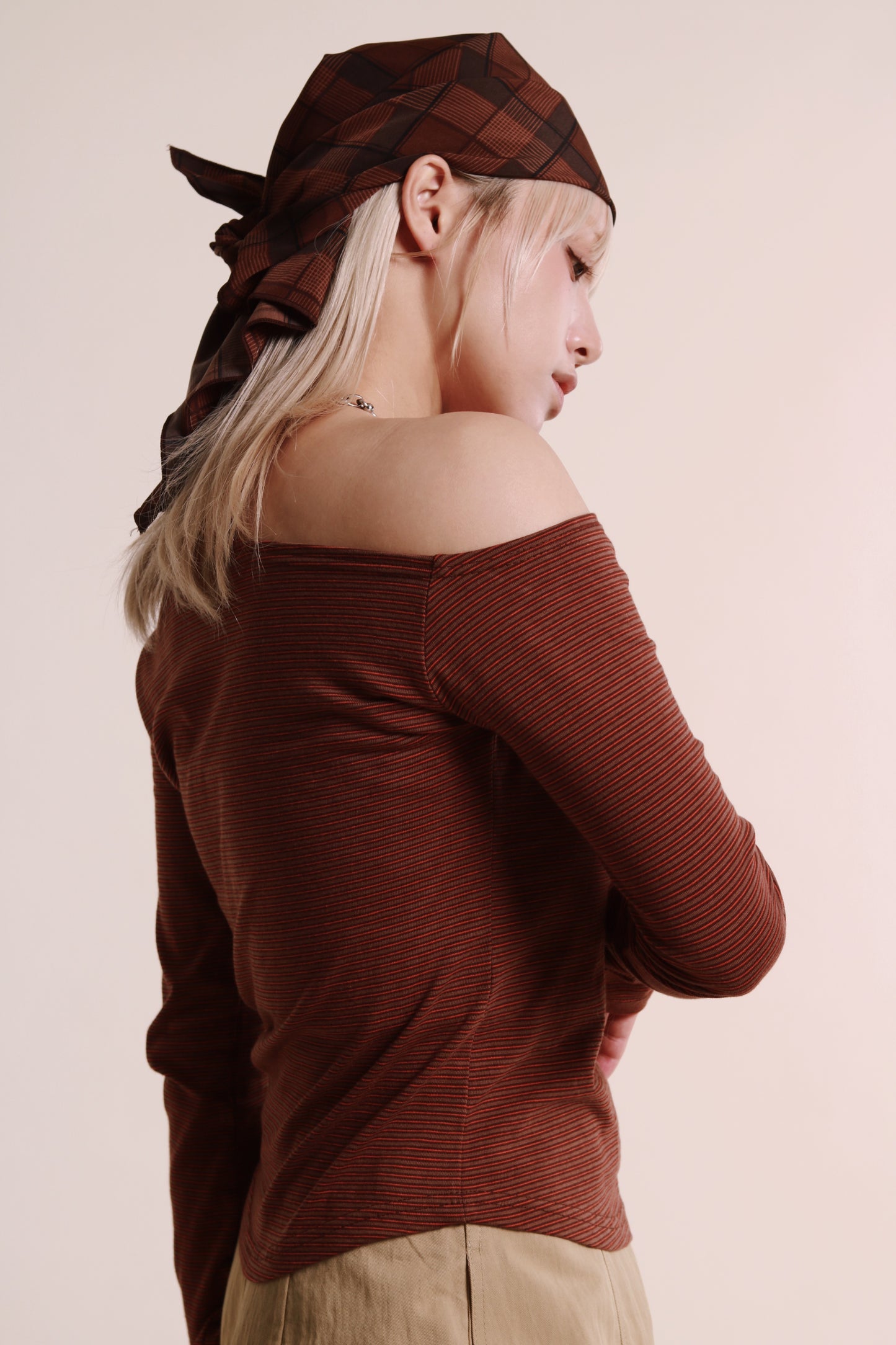 Checkered Scarf (Brown)