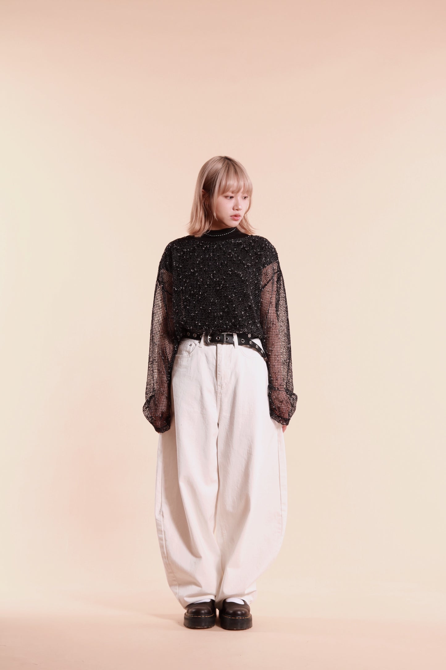 Oversized Net Top (Black)