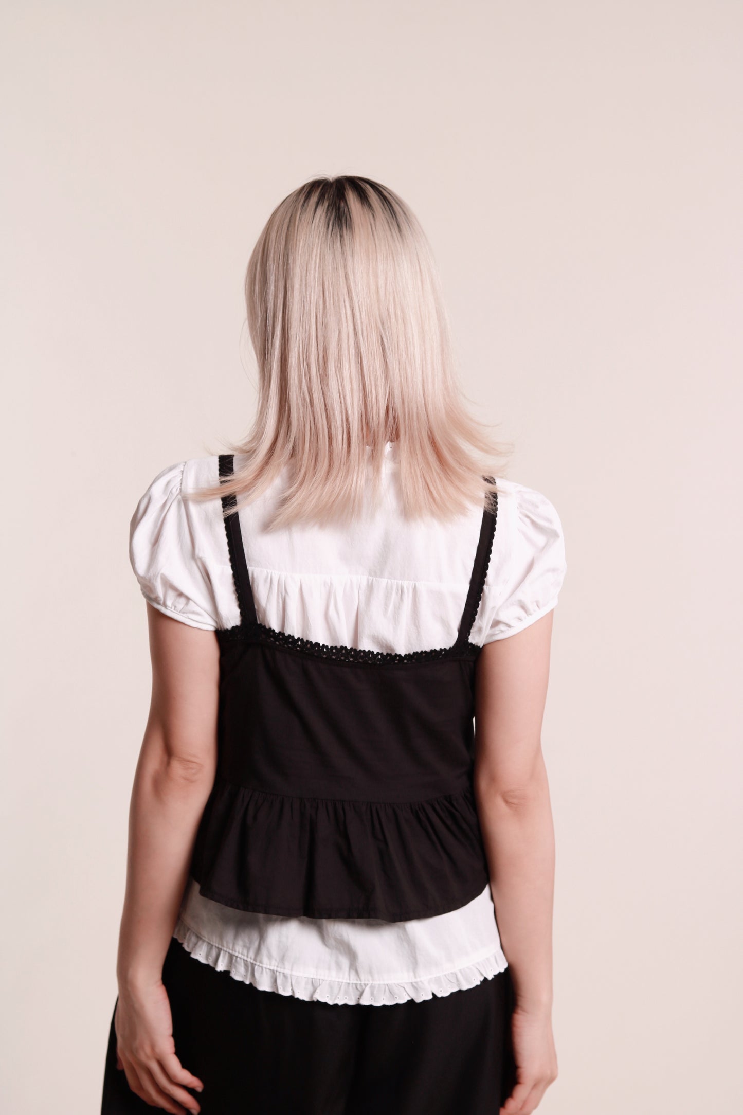 Puff Sleeve Blouse (White)