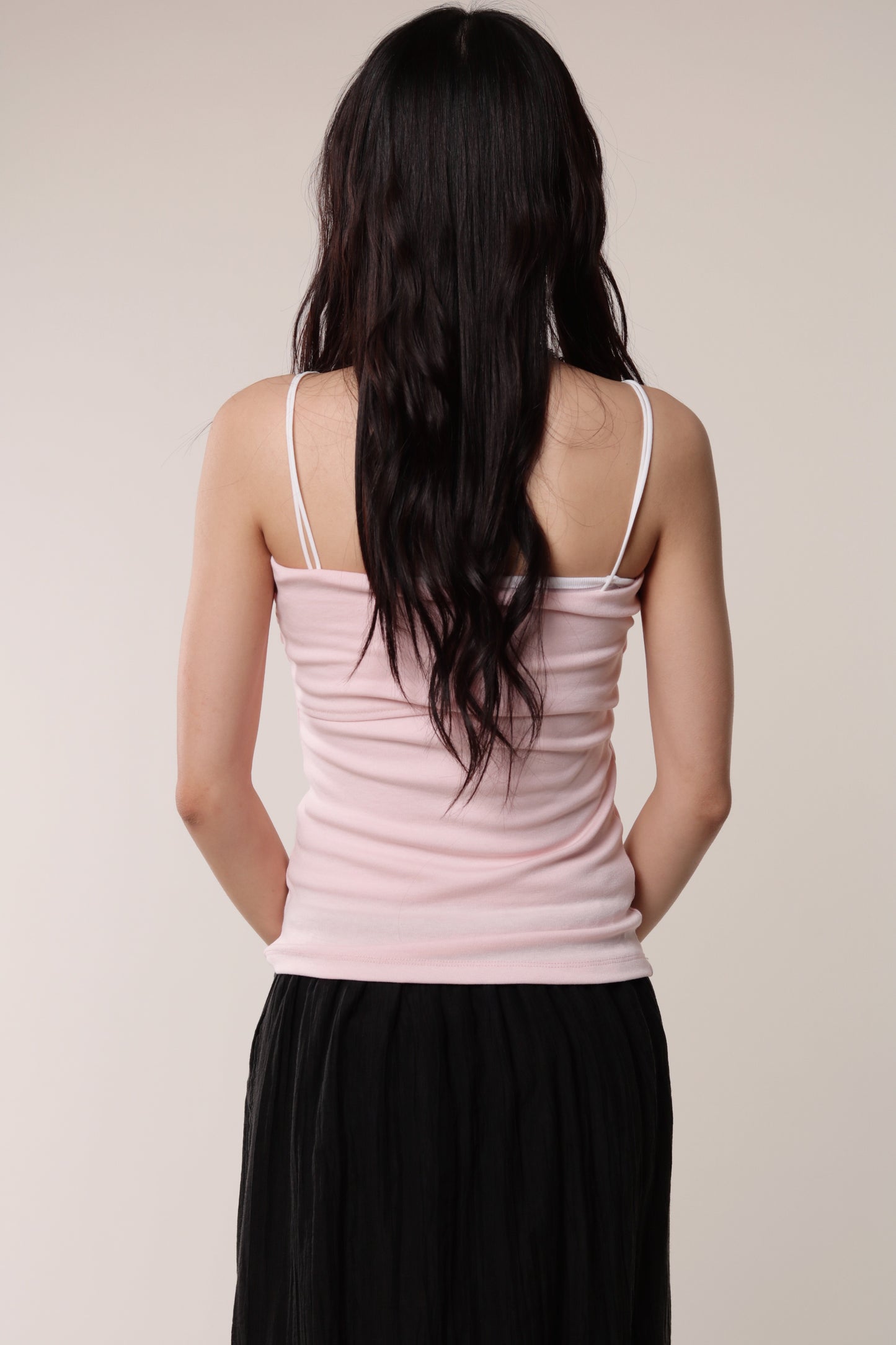 Lace Ribbon Cami (Pink)