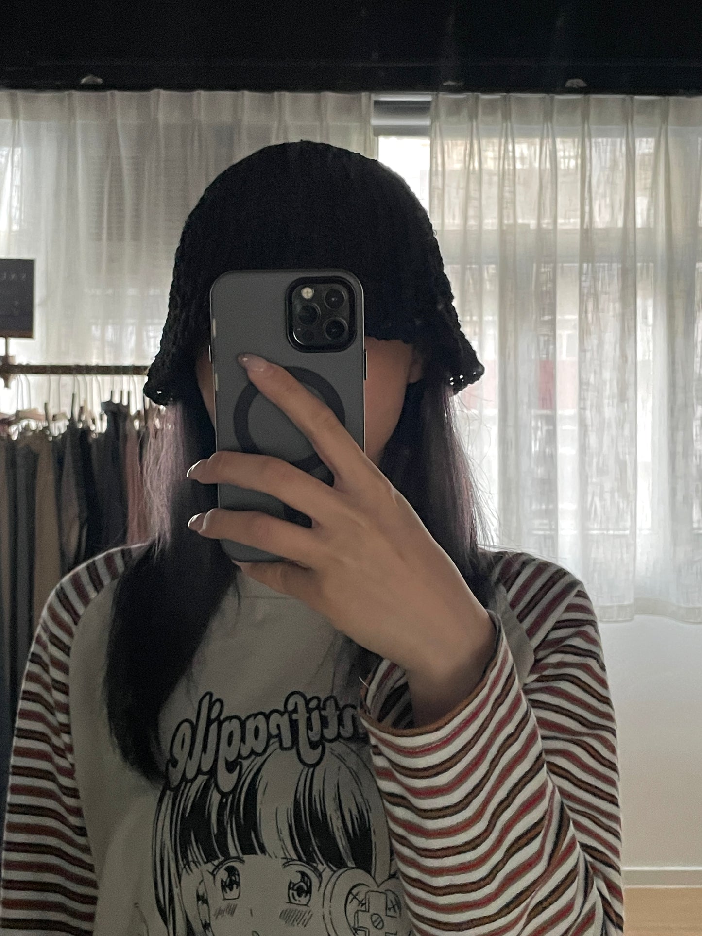 Bucket Hat (Black/ivory)