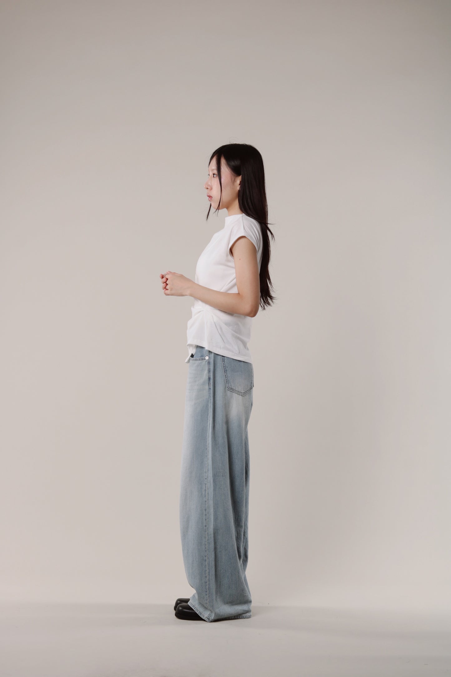Borg Gathered Tee (Ivory)