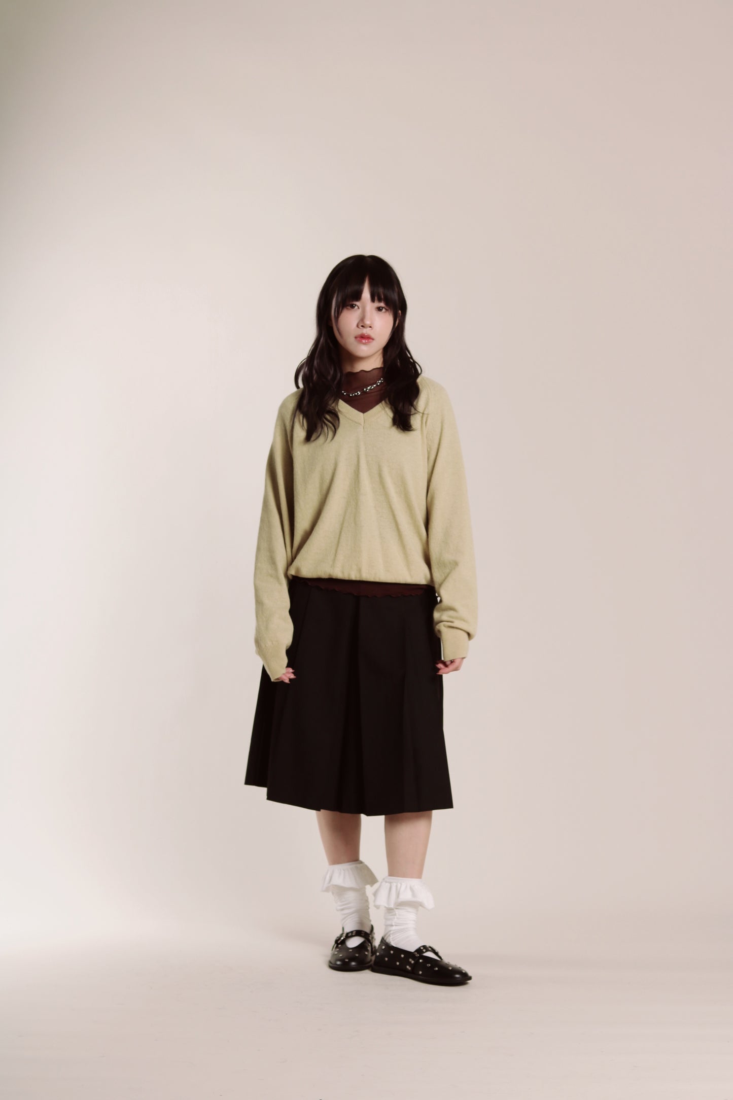 Layered Pleat Shorts (Black)
