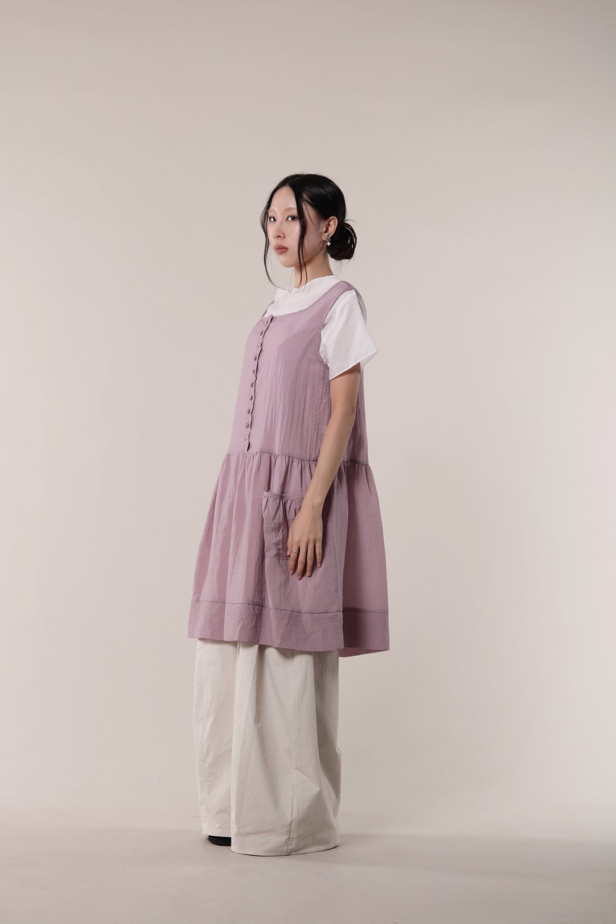 Retro Pocket Dress (Purple)