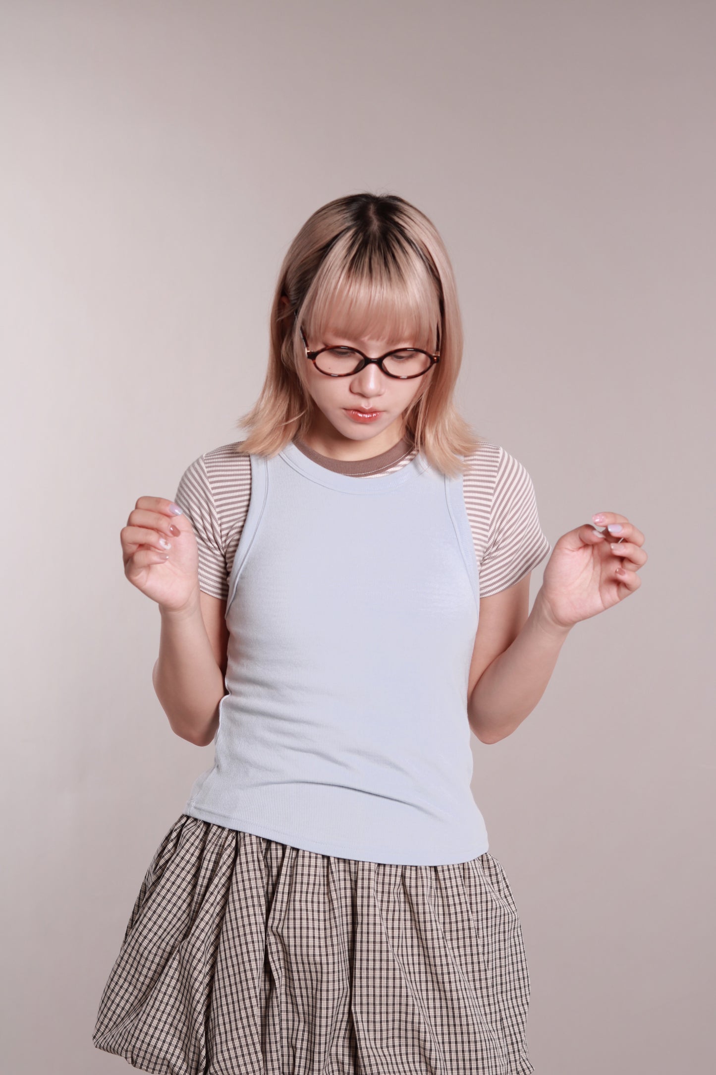 Basic Striped Tee (Beige)