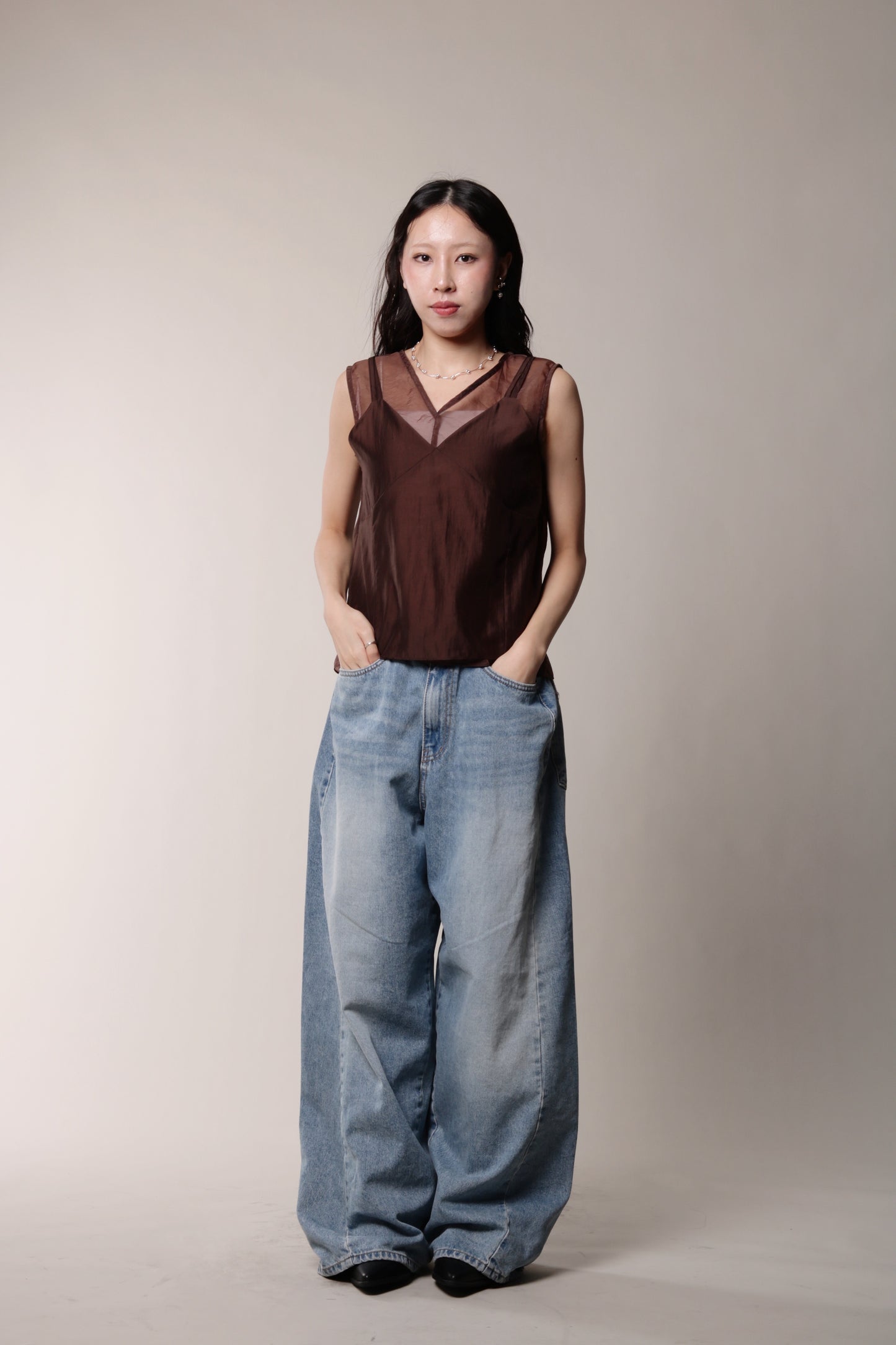 Chaya Layered Top (Brown)