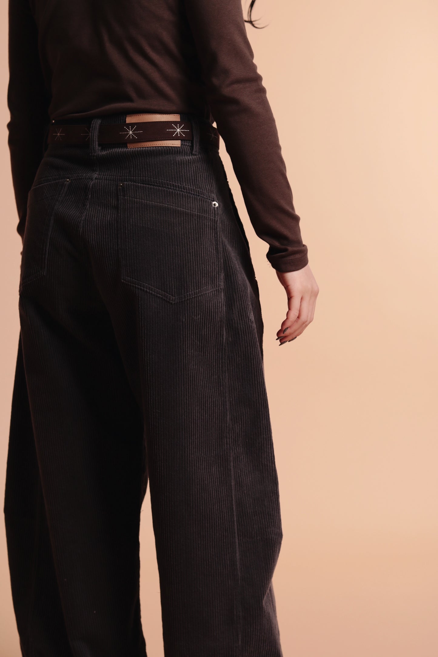 Star Suede Belt (Brown)