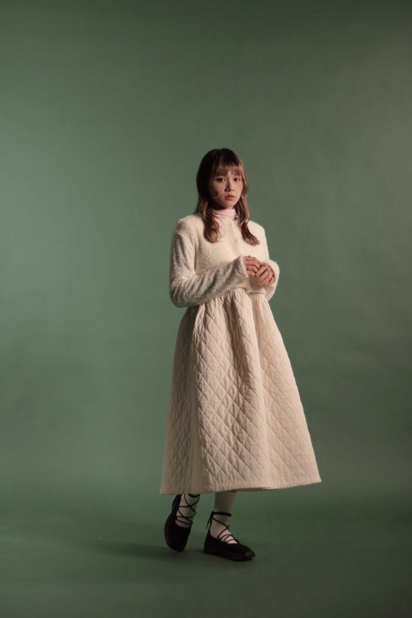 Doll Padded Dress (Ivory)