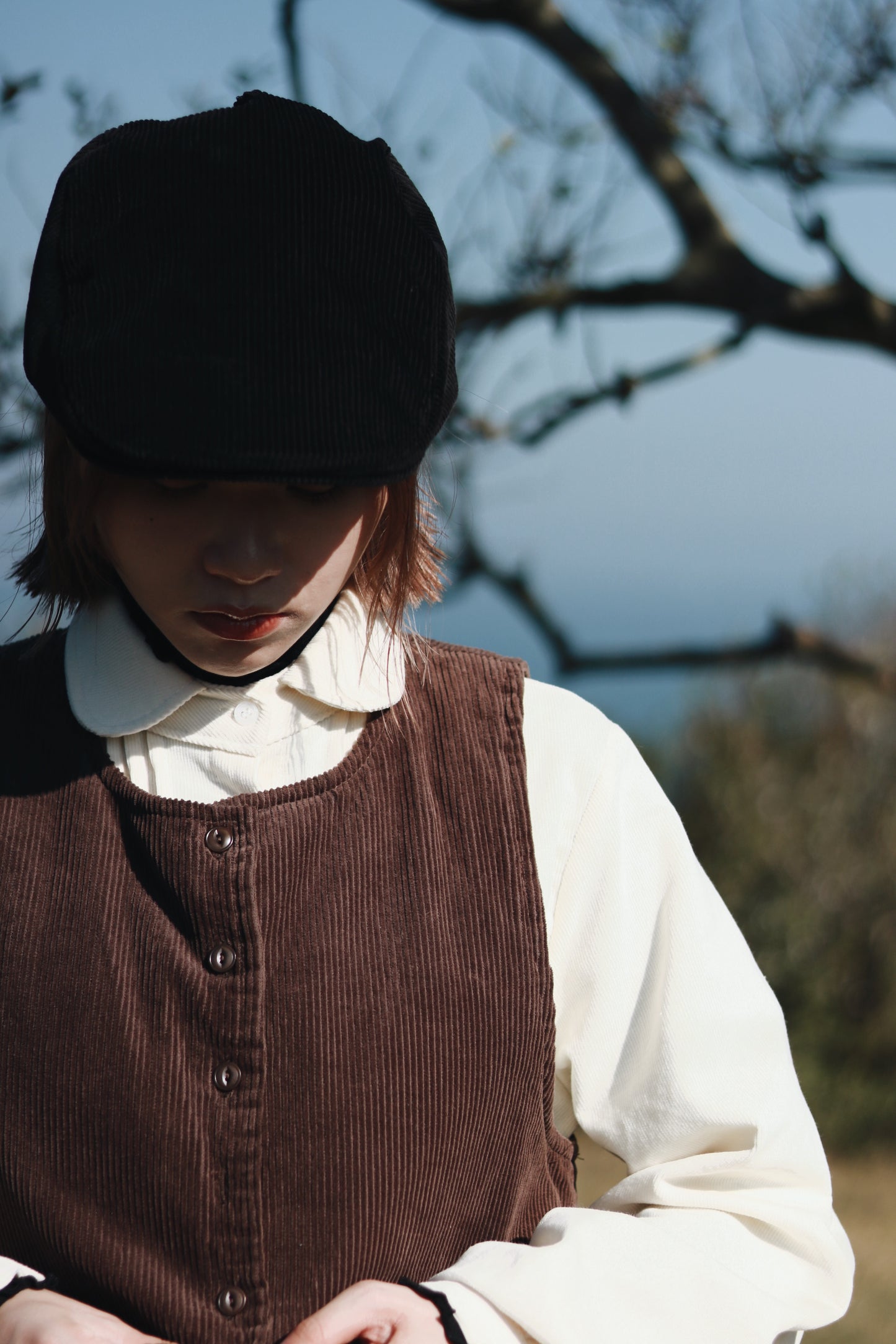 Corduroy News Cap (Black)