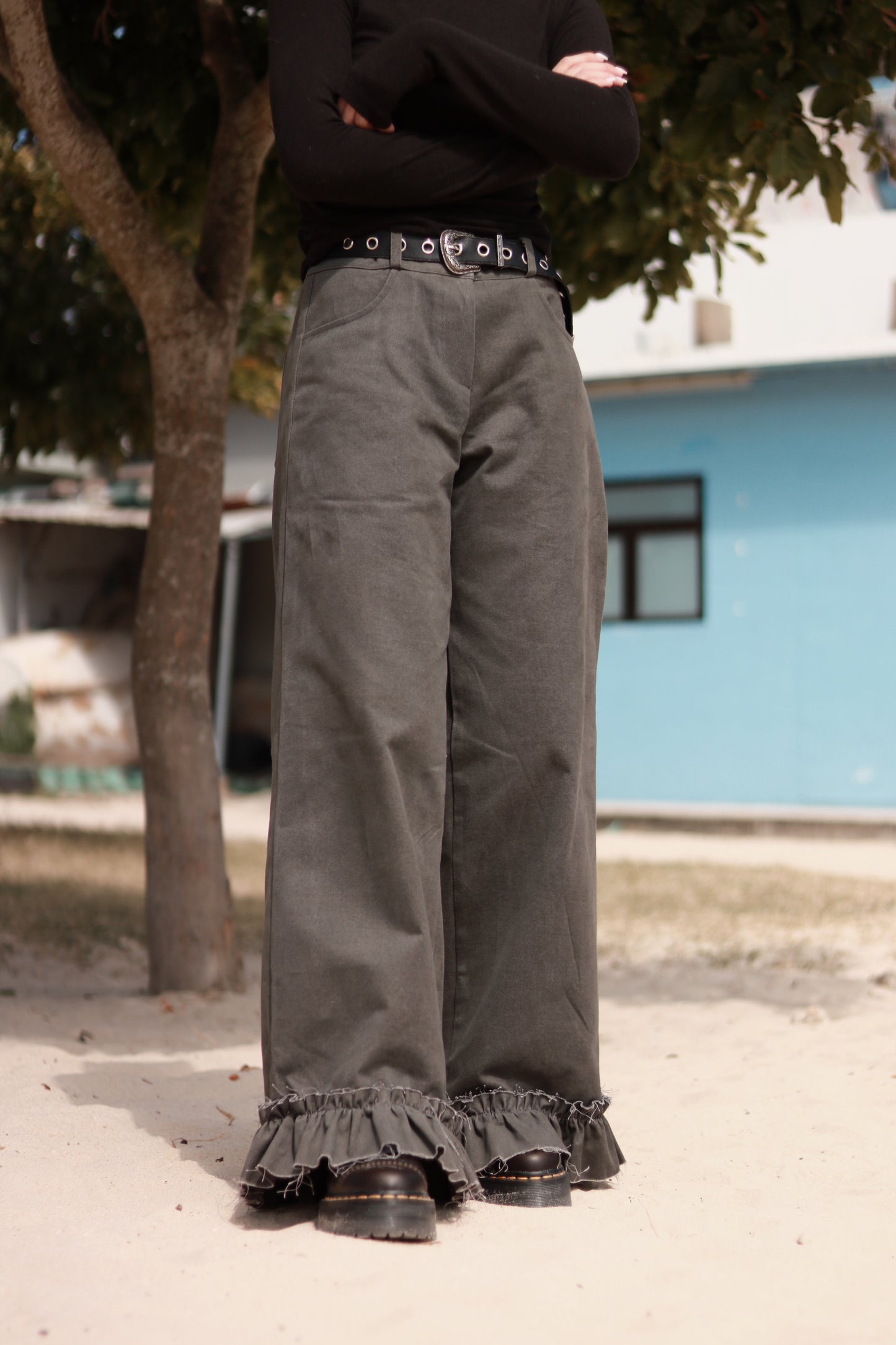 Doll Ruffle Pants (Grey)