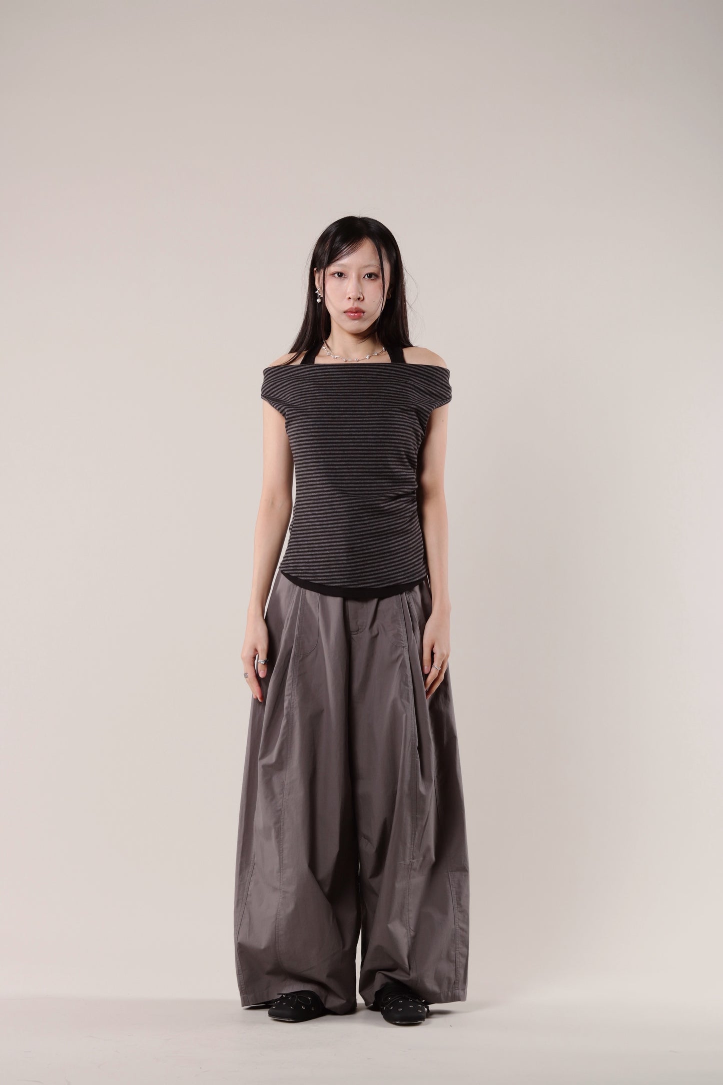 Lazy Striped Top (Black)