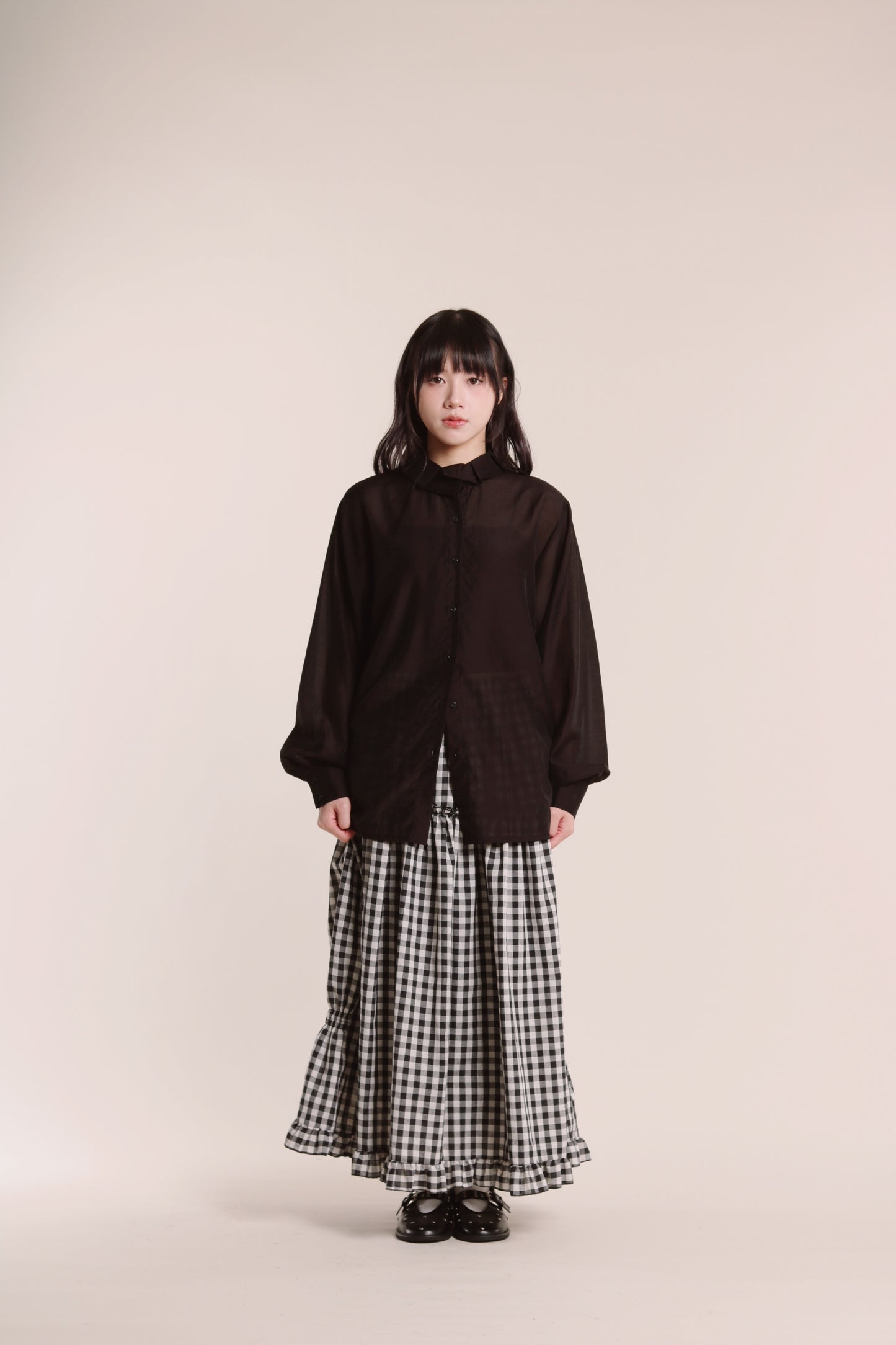 Gathered Skirt (Check)