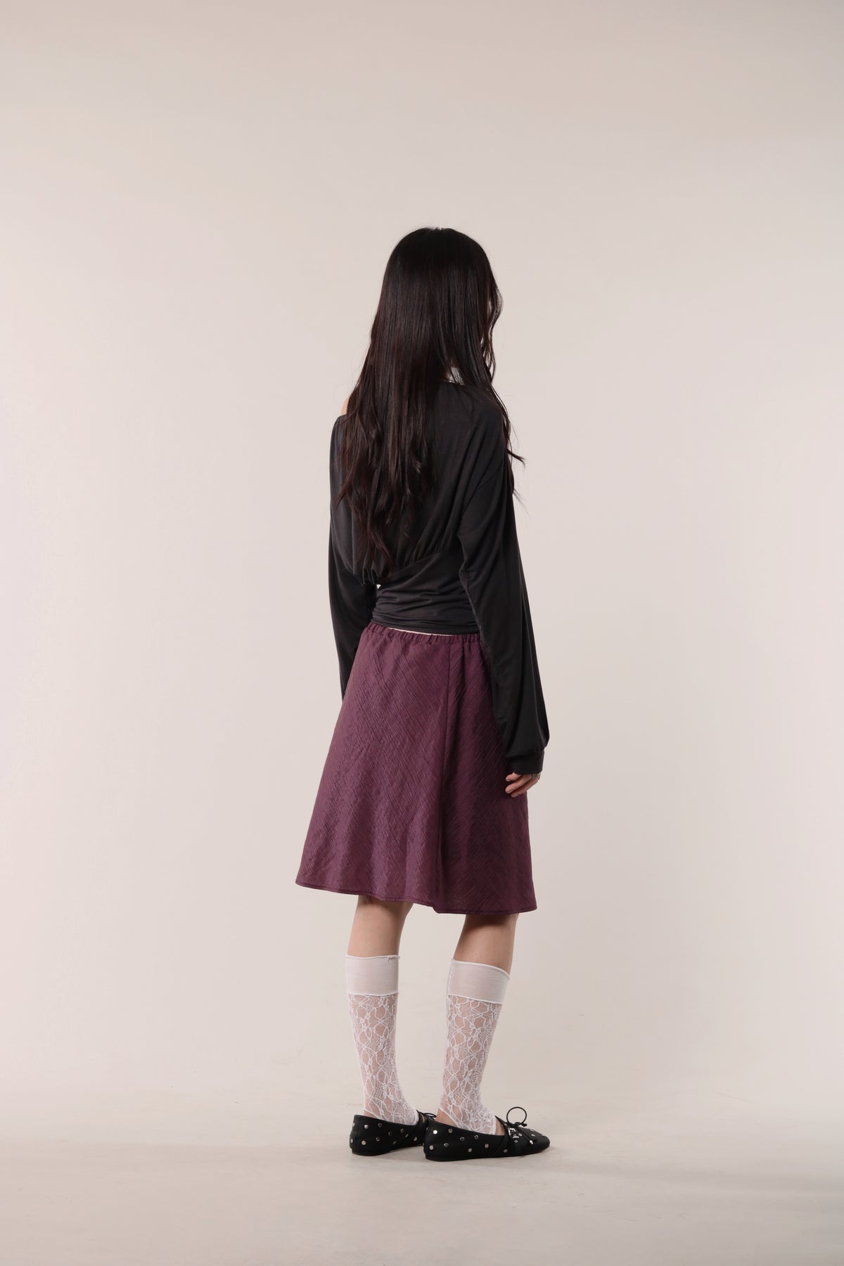 Textured Skirt (Purple)