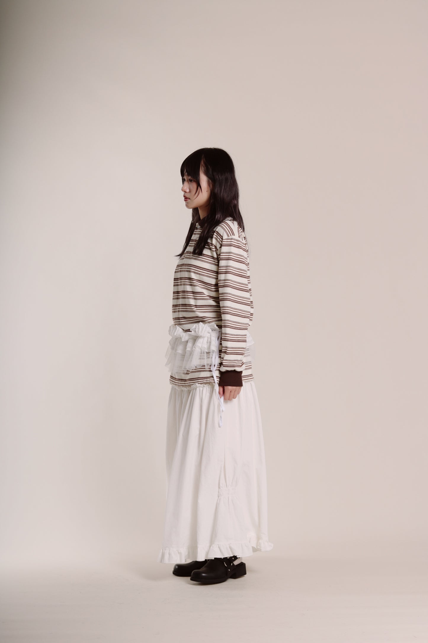 Gathered Skirt (White)