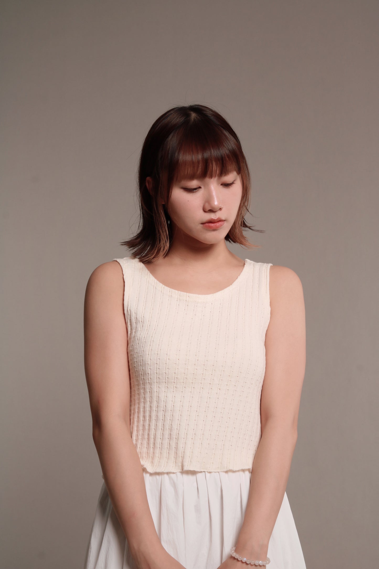 Ribbed Tank Top (Ivory)