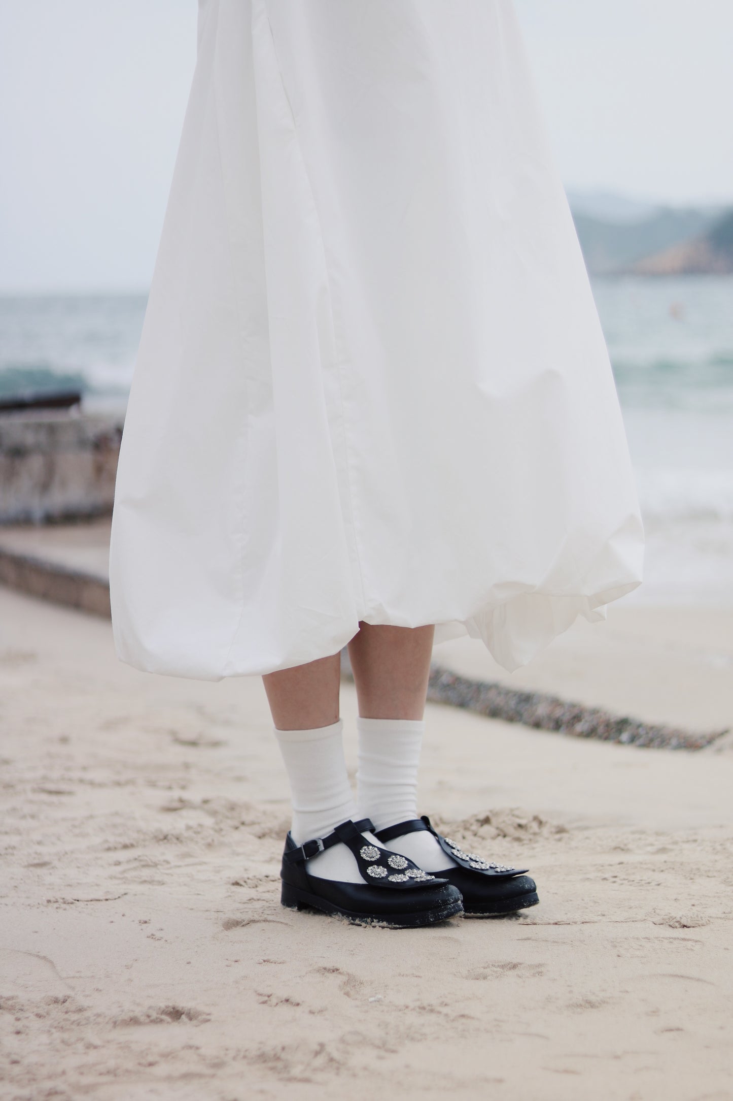 Bubble Cloud Dress (White)