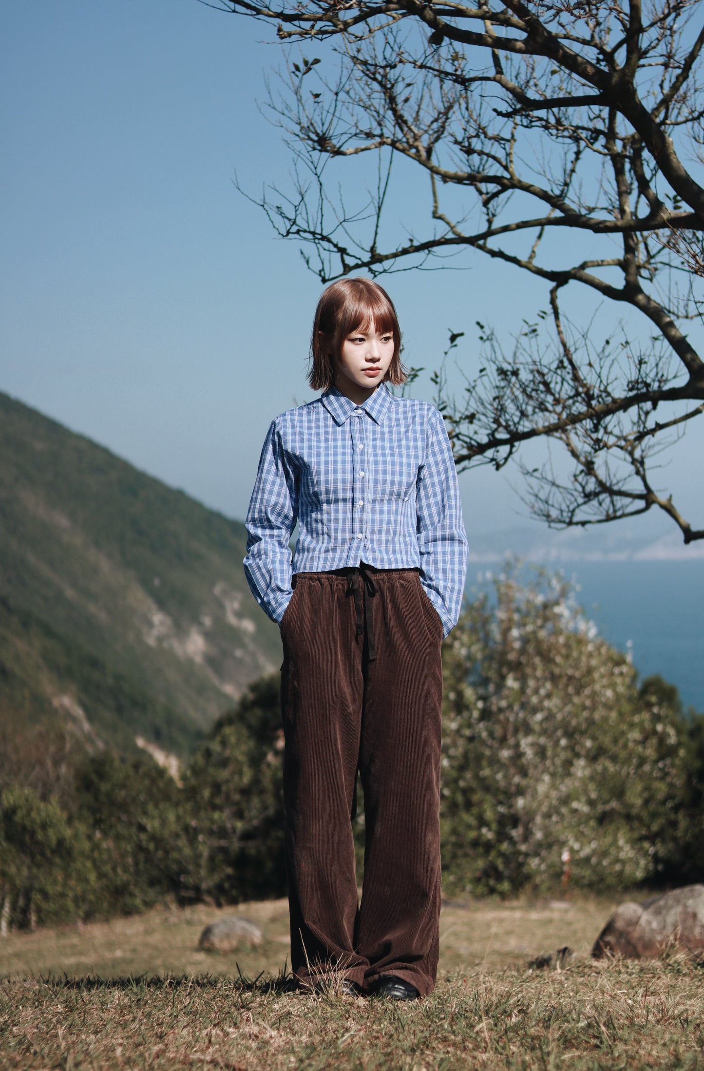 Cropped Shirt (Checkered)