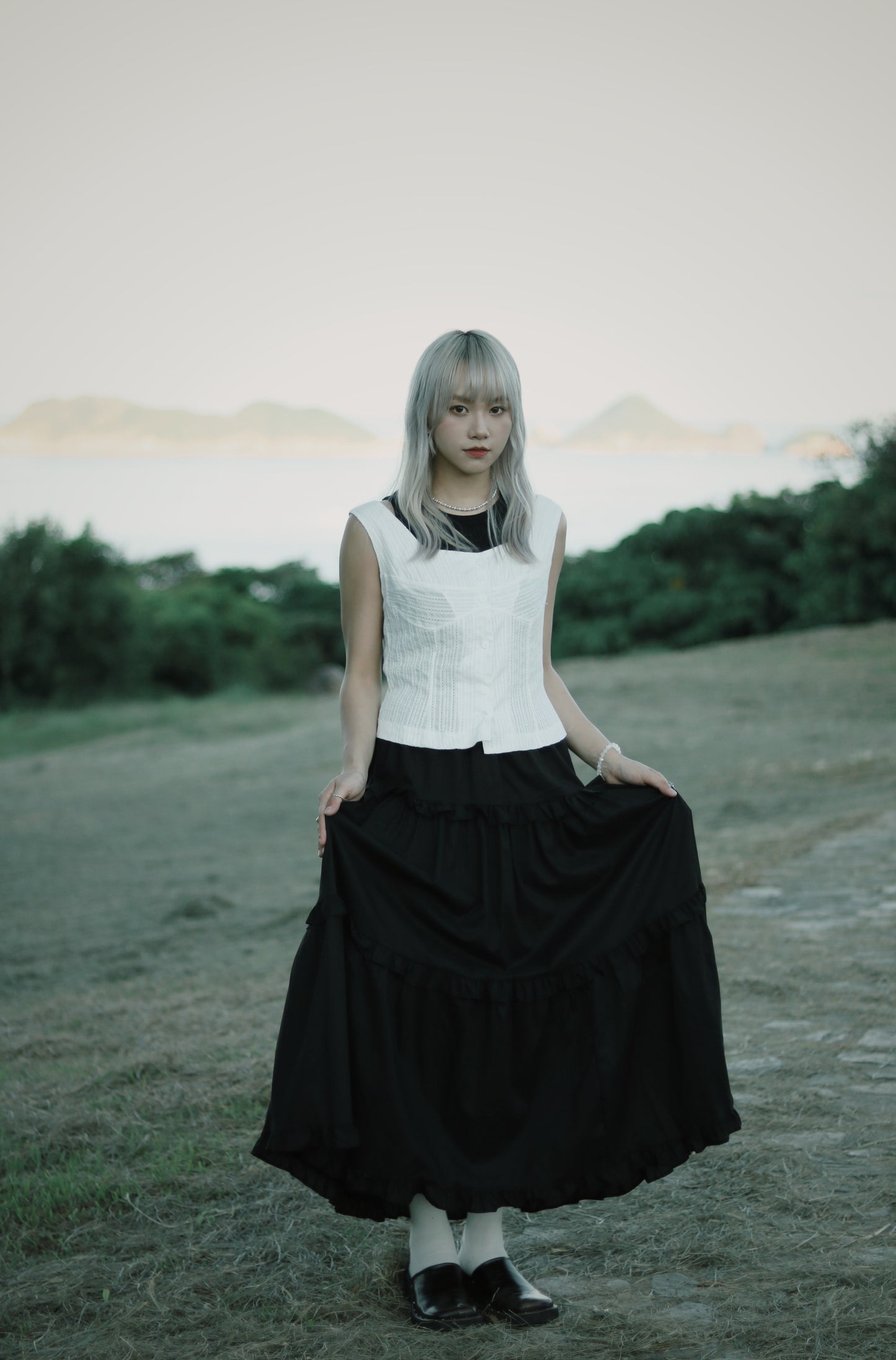 Ruffle Skirt (Black)