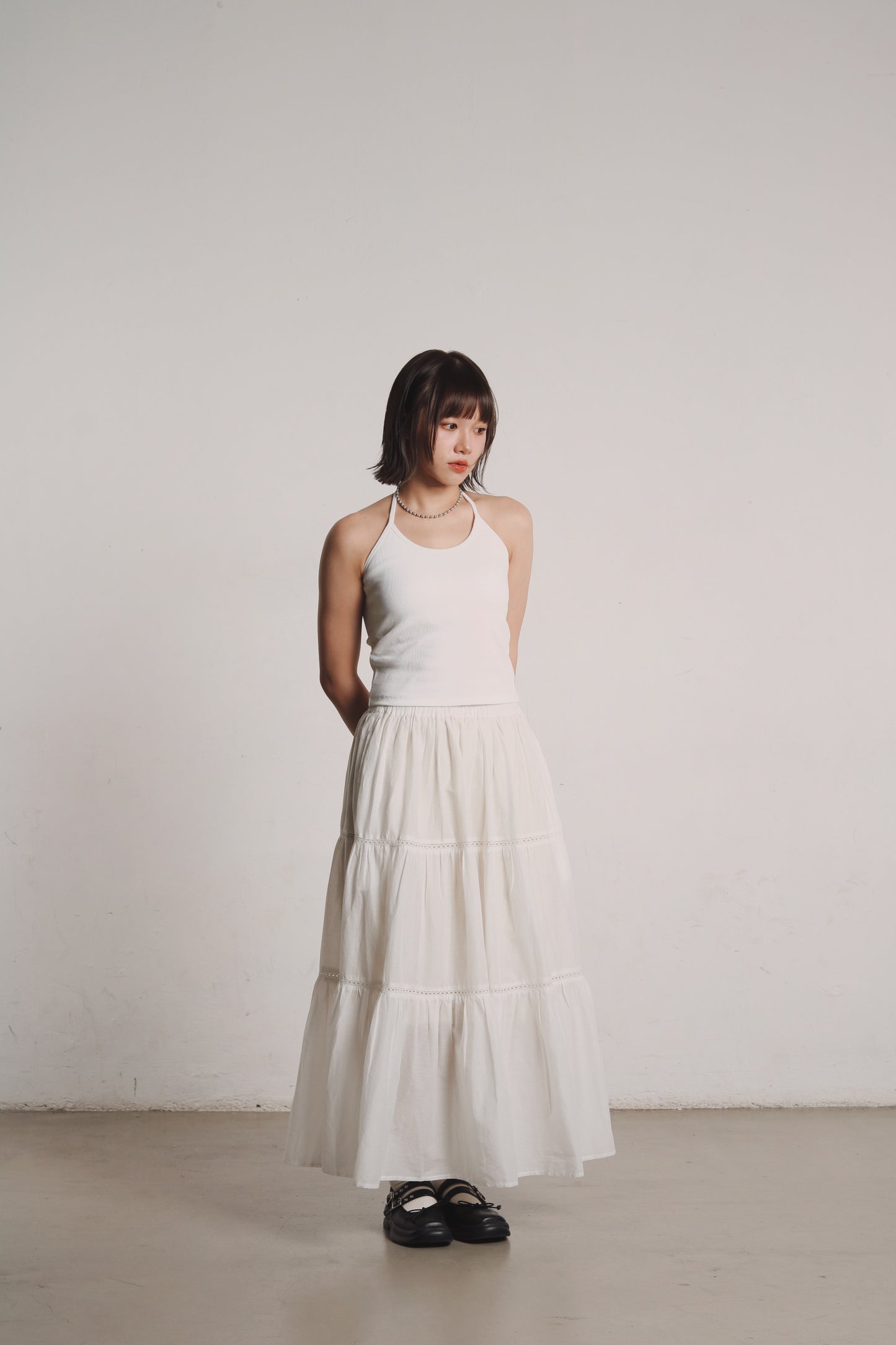 Doll Tiered Skirt (White)