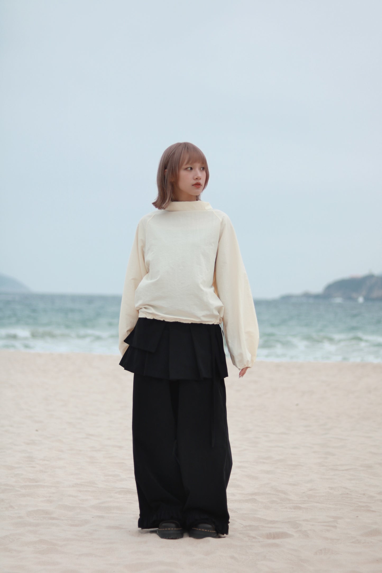 Funnel Neck Top (Butter)