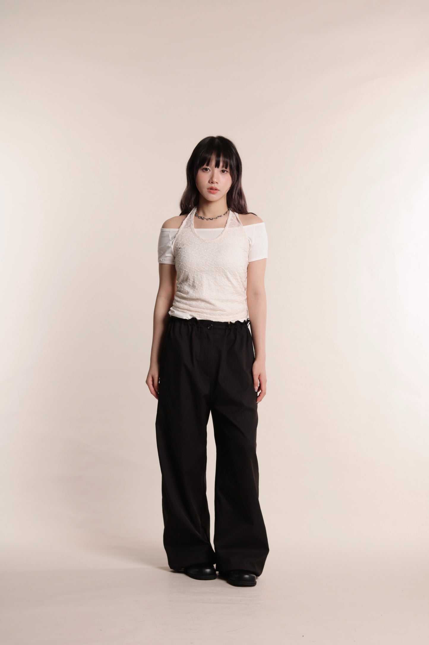 Delia Gathered Pants (Black)