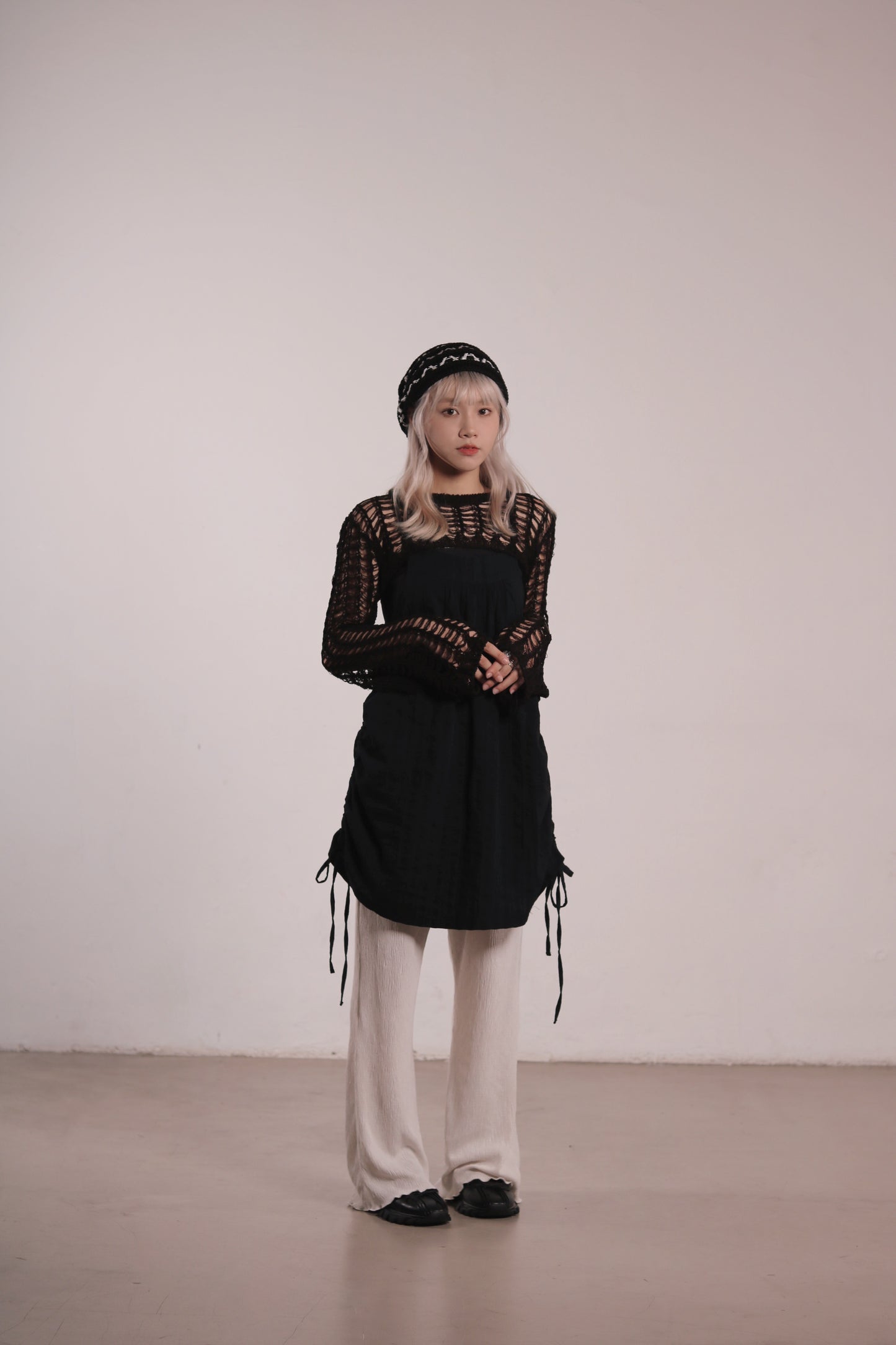 Net Crop Top (Black)