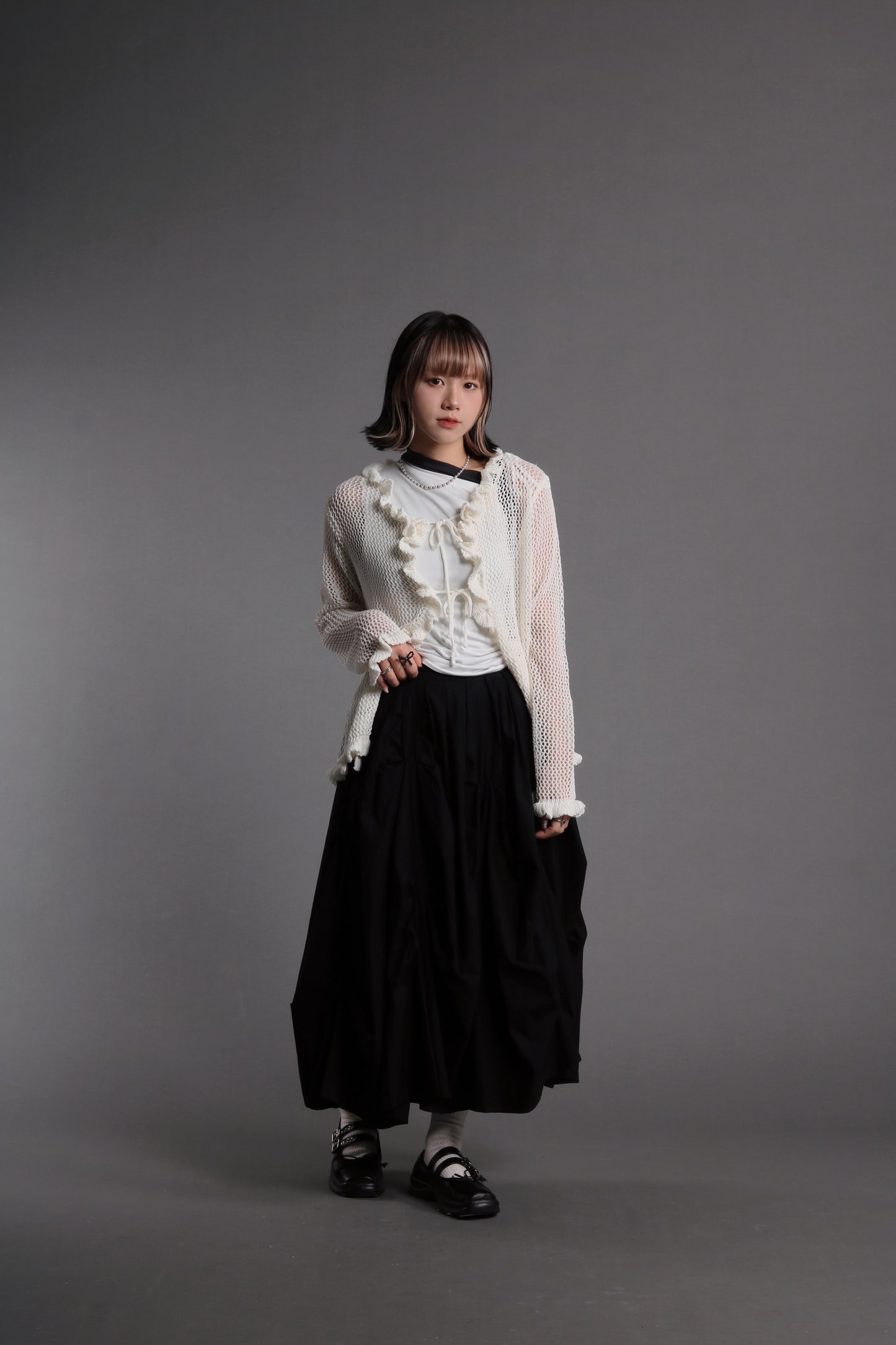 Doll Gathered Skirt (Black)