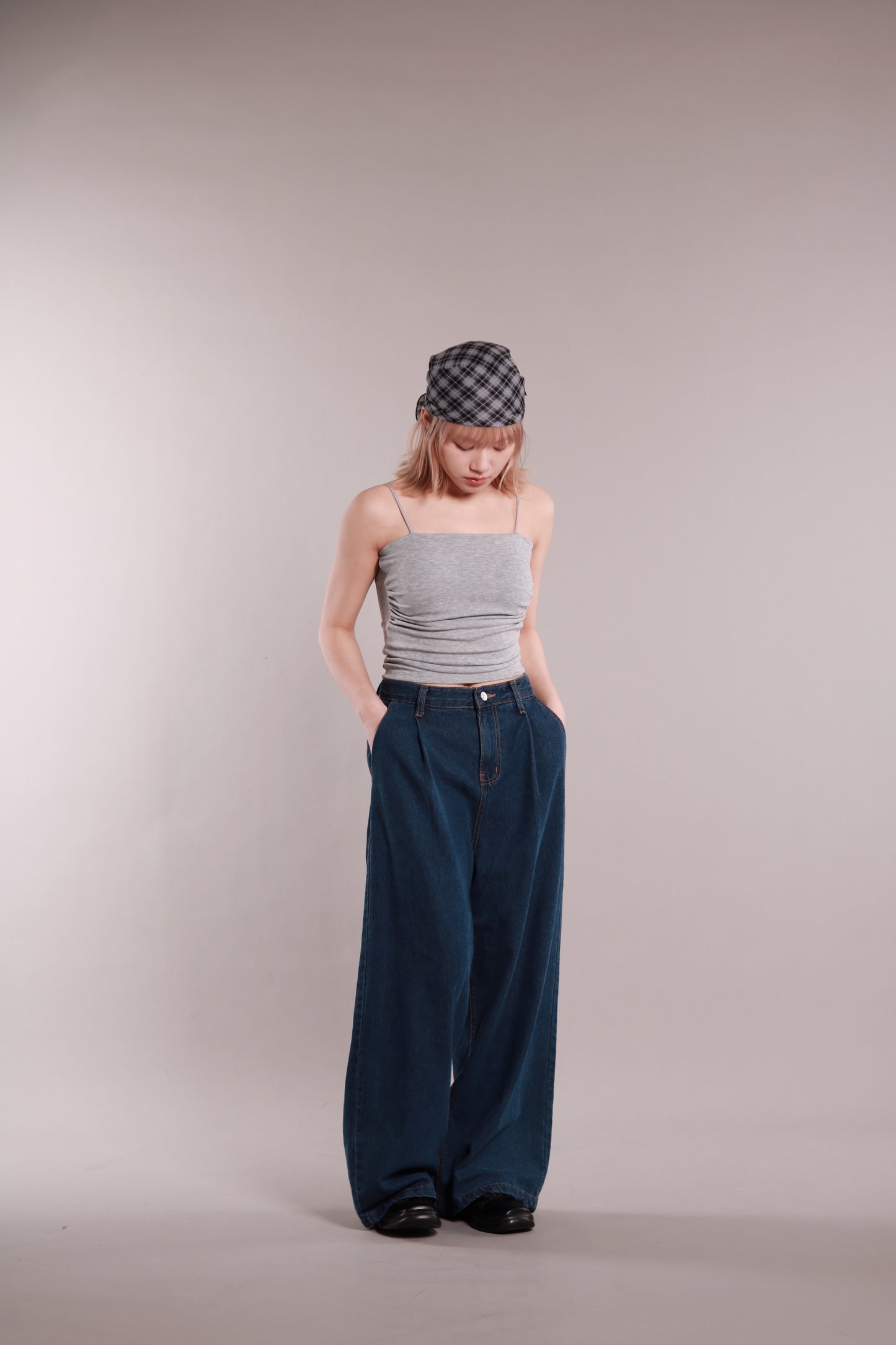 Gathered Bra Top (Grey)