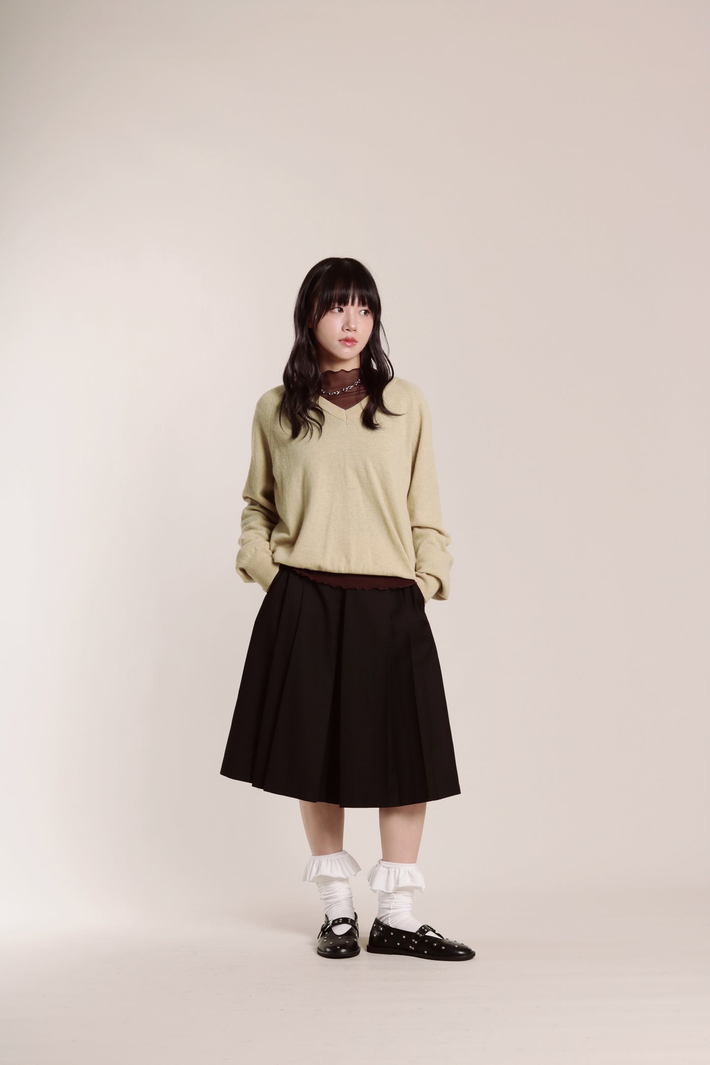 V Neck Sweater (Mustard)