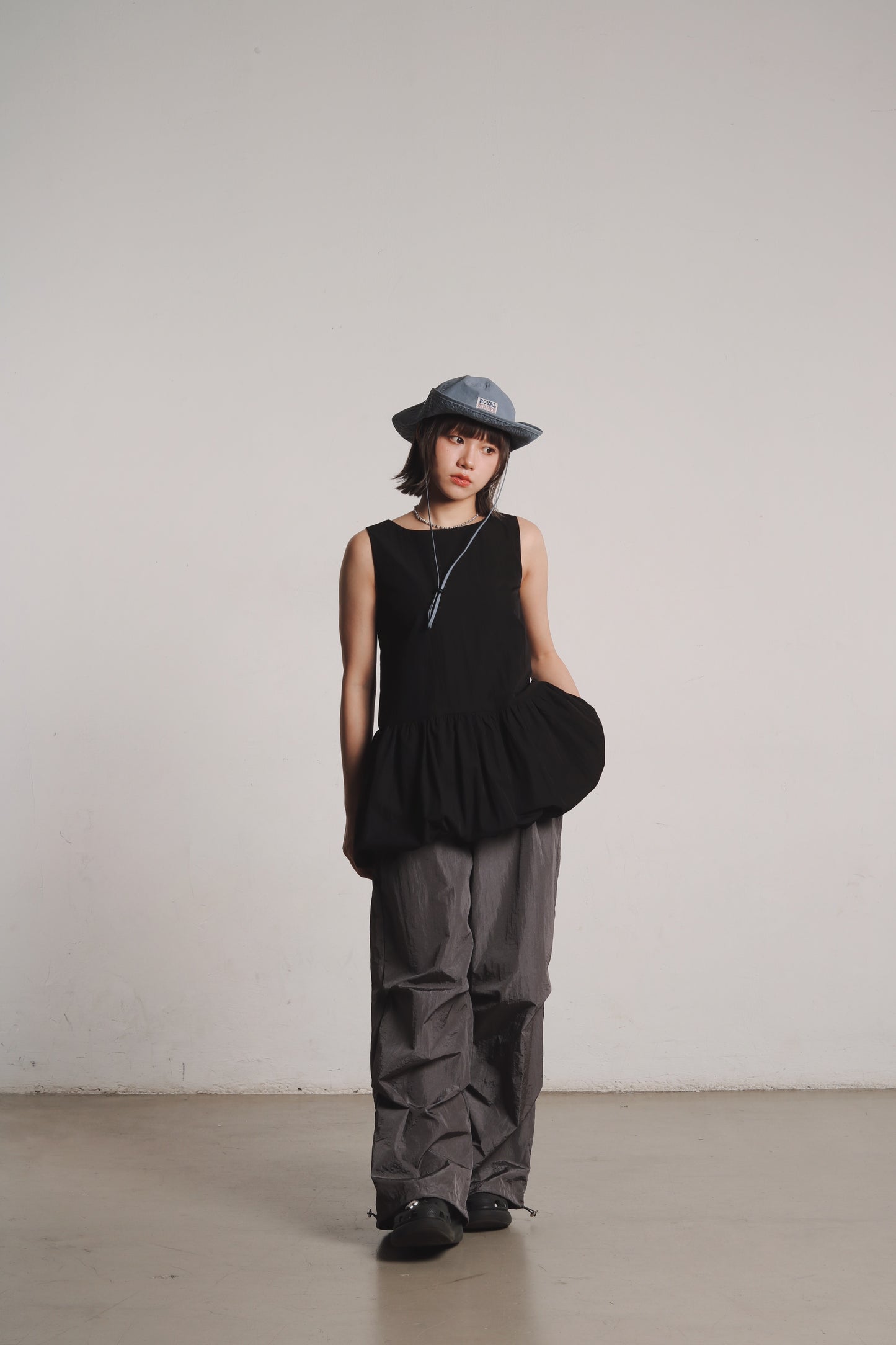 Bubble Cloud Mini Dress (Black)