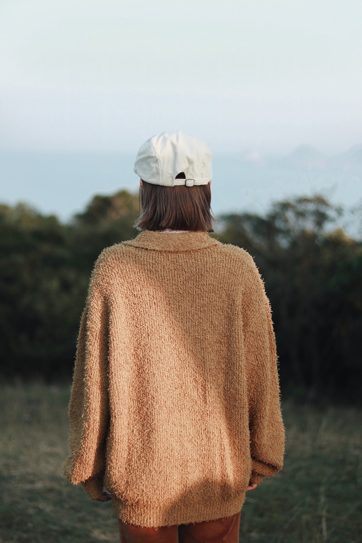 Corduroy News Cap (Ivory)