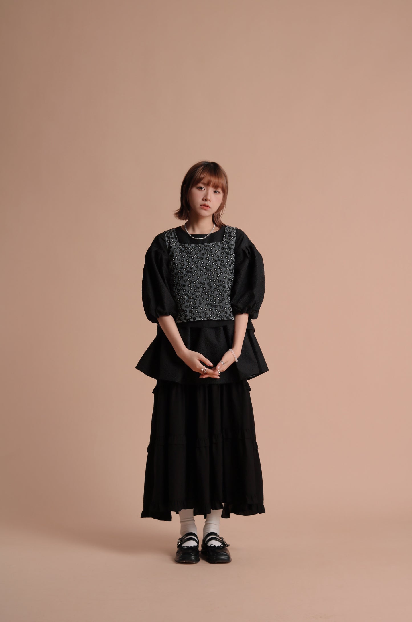 Alva Ruffle Dress (Black)