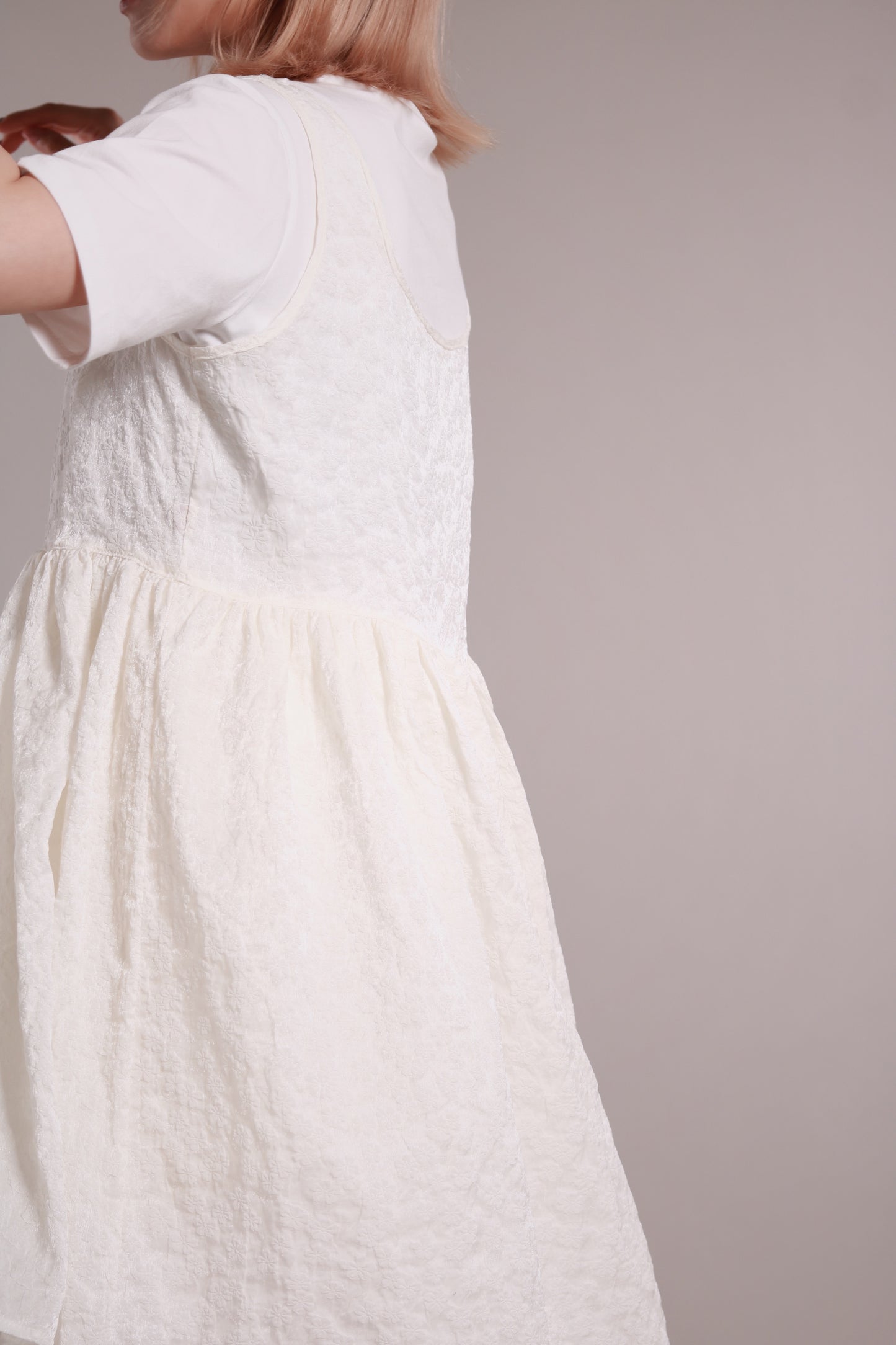 Mock Neck Tee (White)