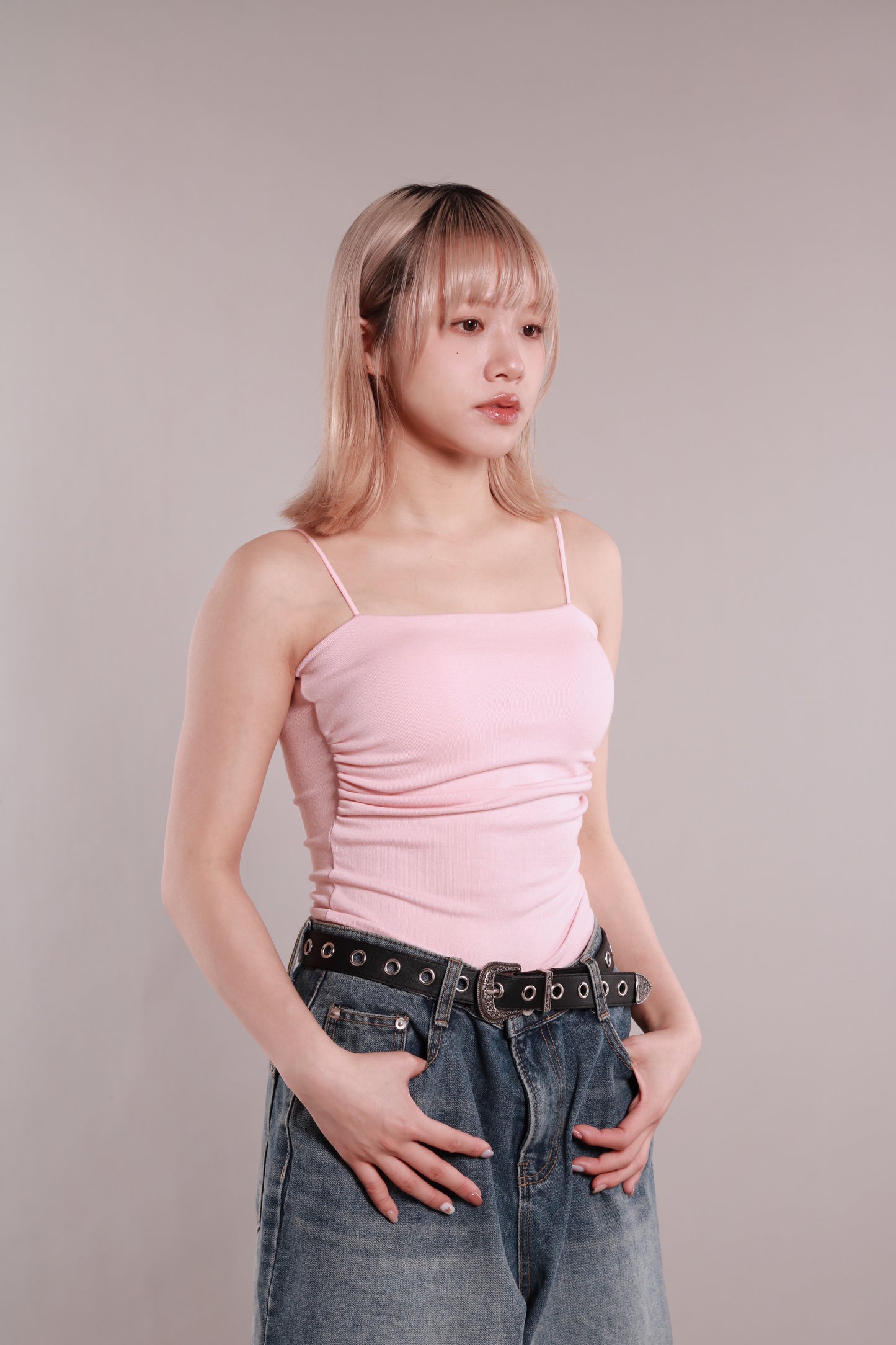 Gathered Bra Top (Pink)