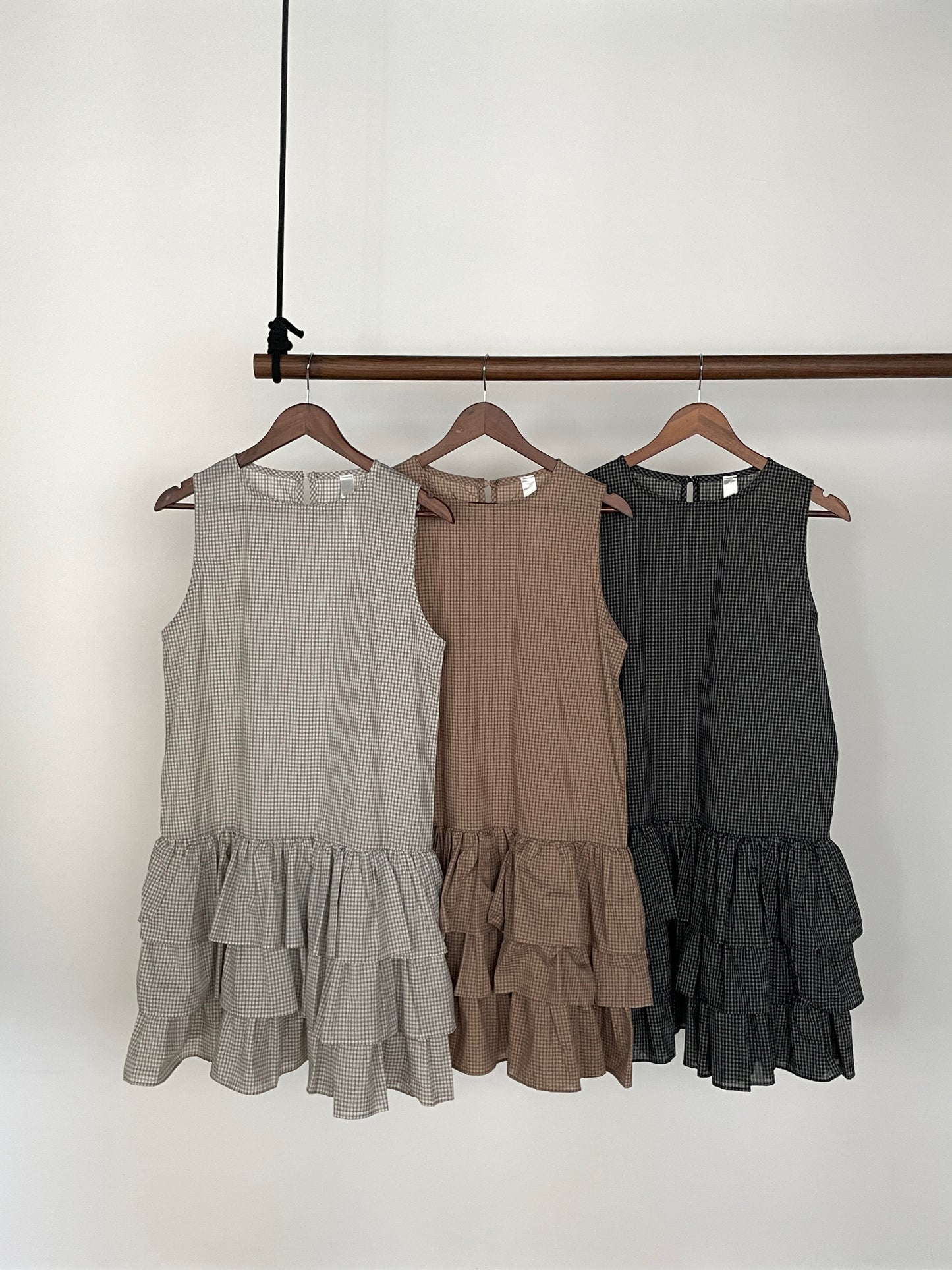 Layered Ruffle Dress (Ivory)