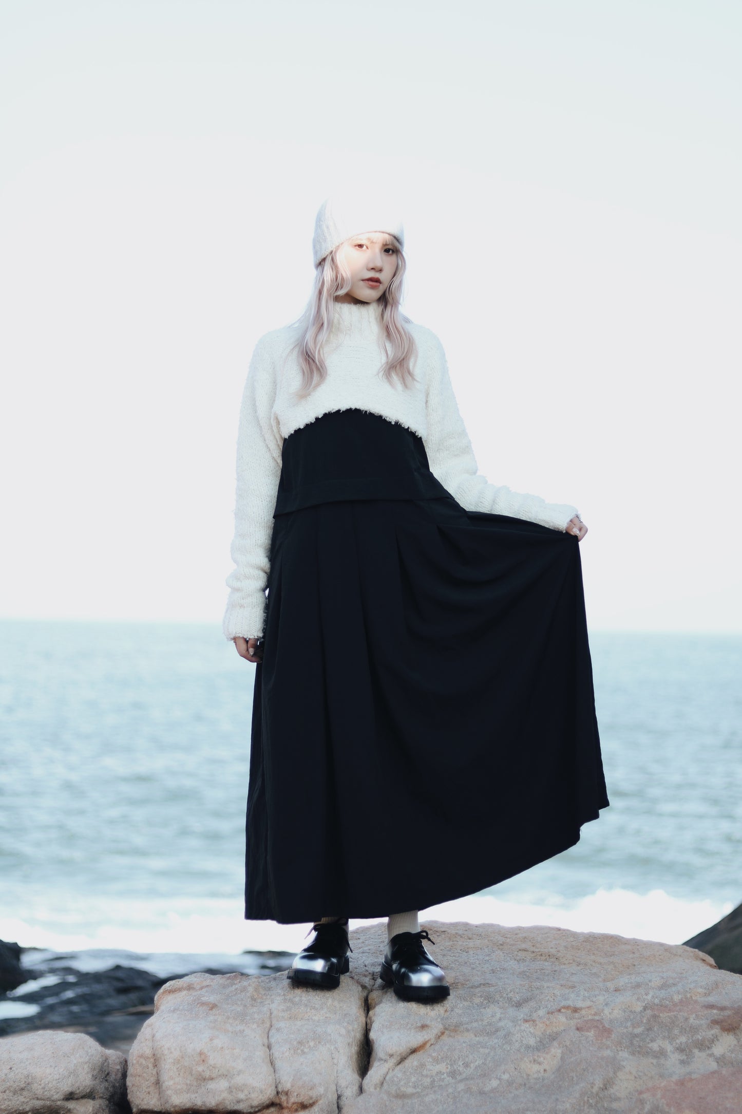 Doll Pleated Dress (Black)