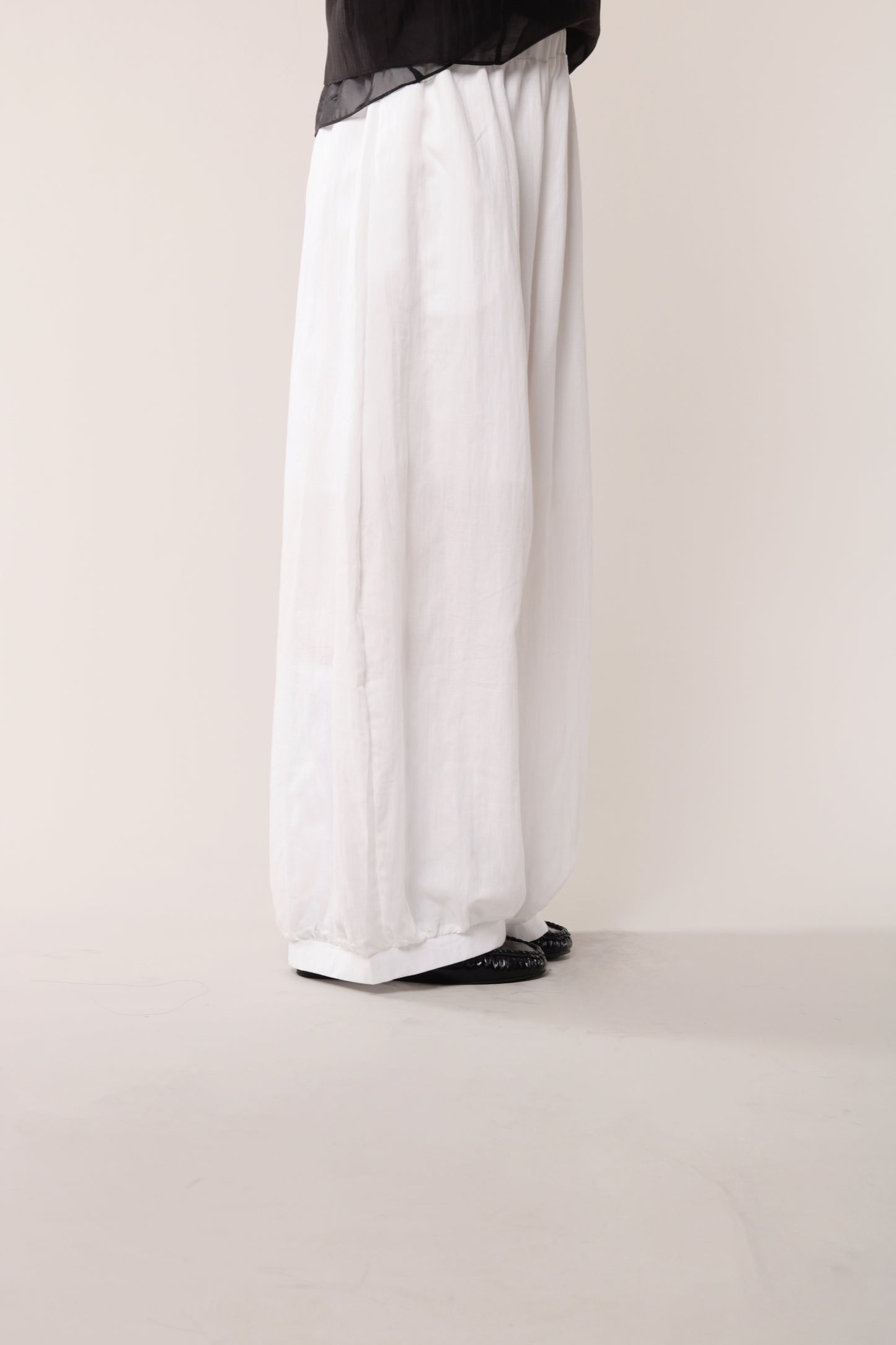 Linen Bubble Pants (White)