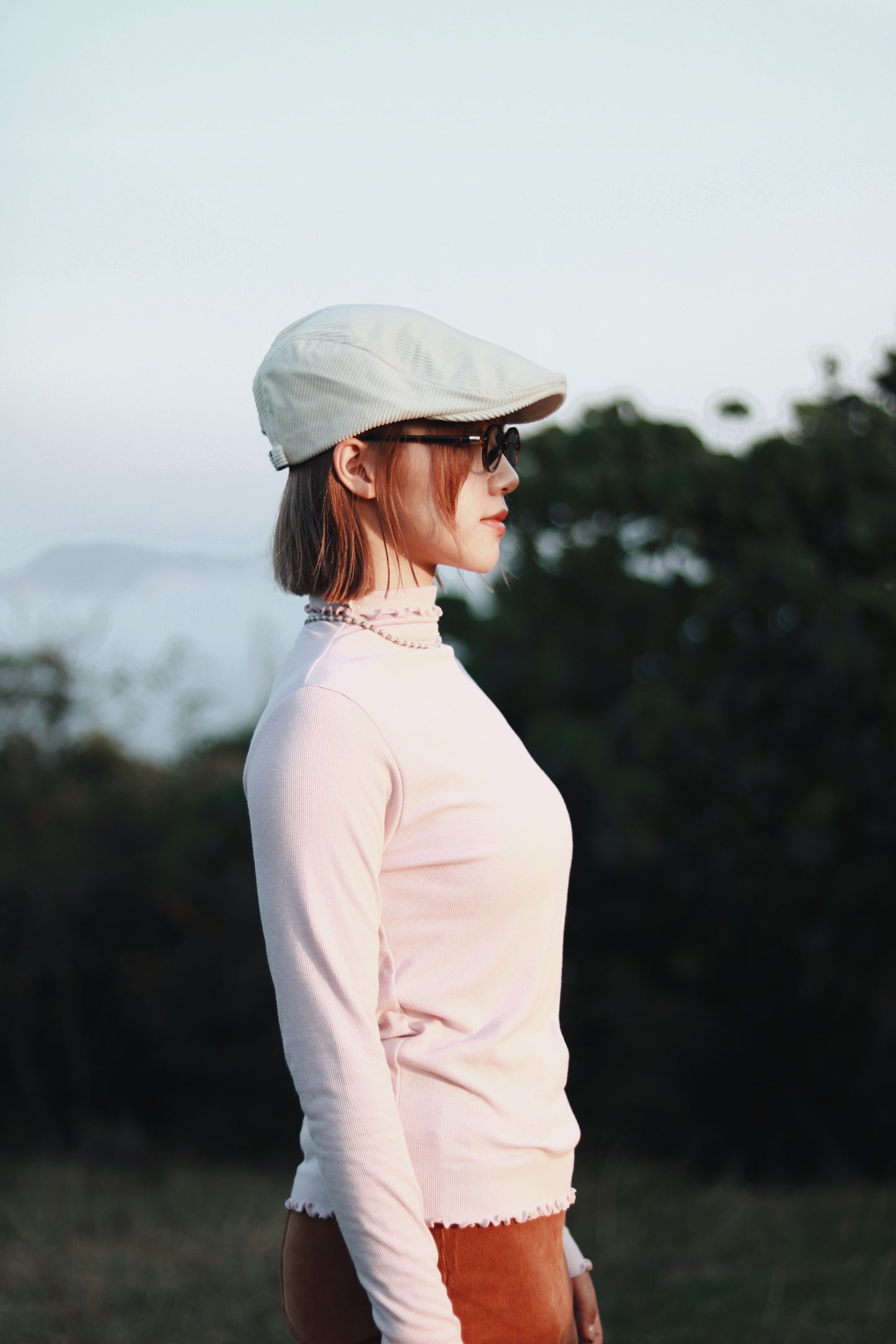 Corduroy News Cap (Ivory)