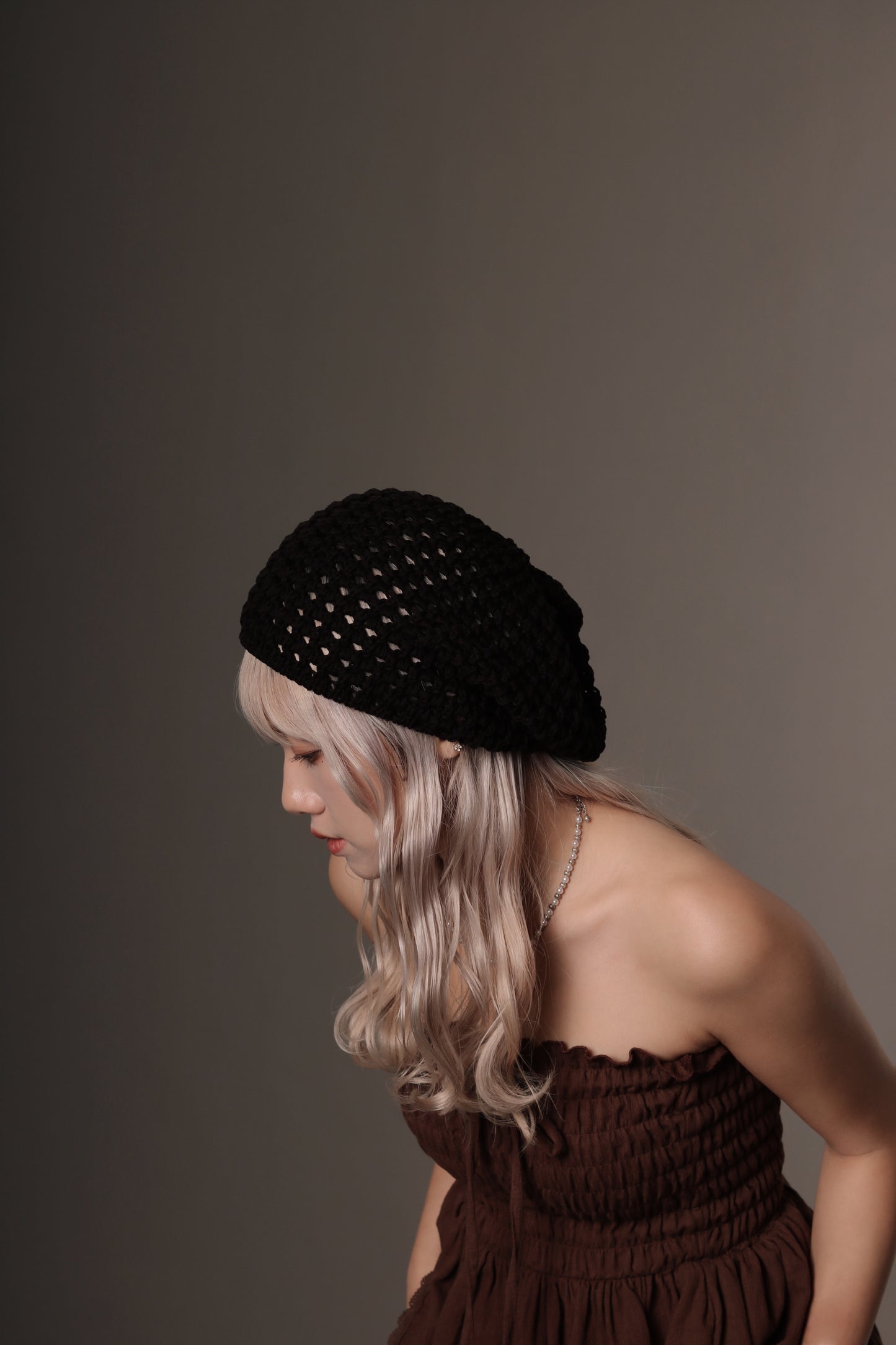 Daily Knit Beret (Black/Blue/Pink/Purple/White)