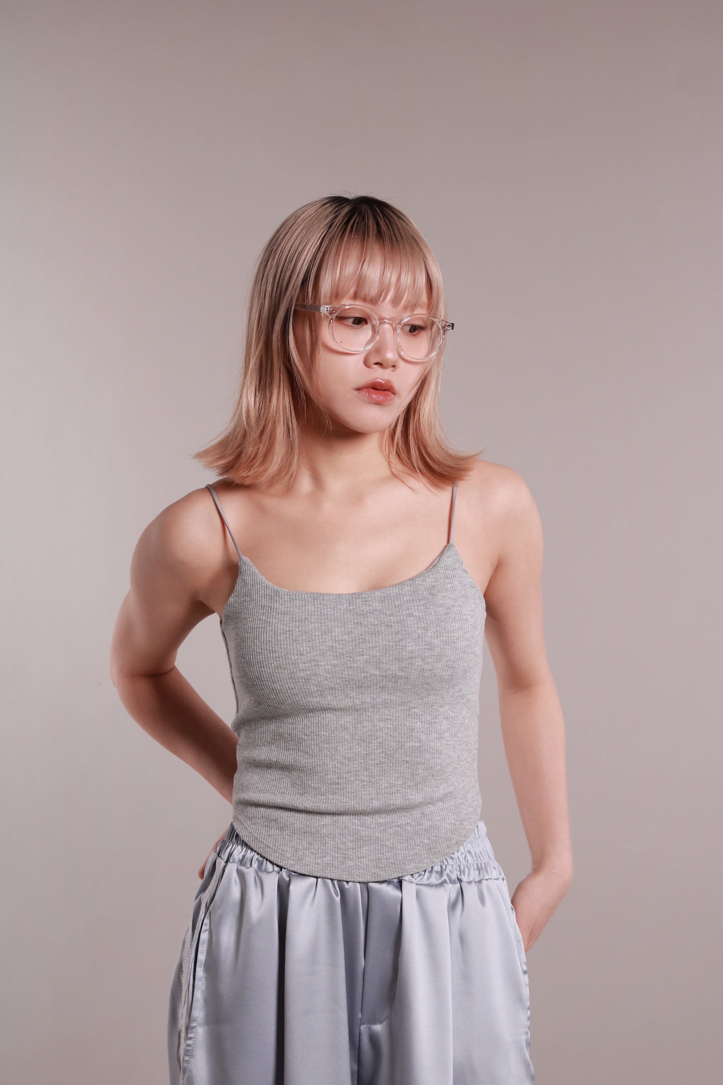 Scoop Bra Top (Grey)