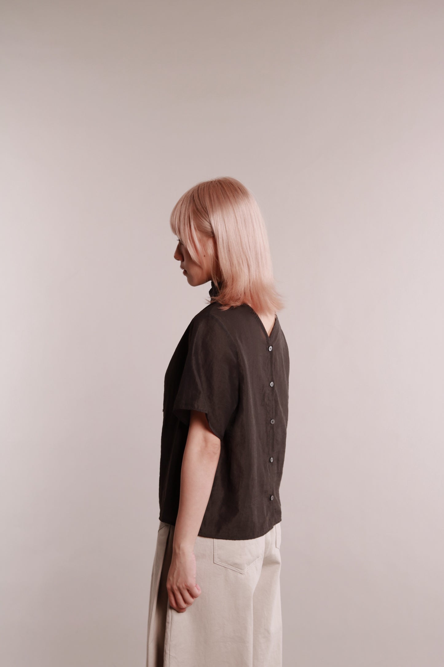 See Through Tie Top (Black)