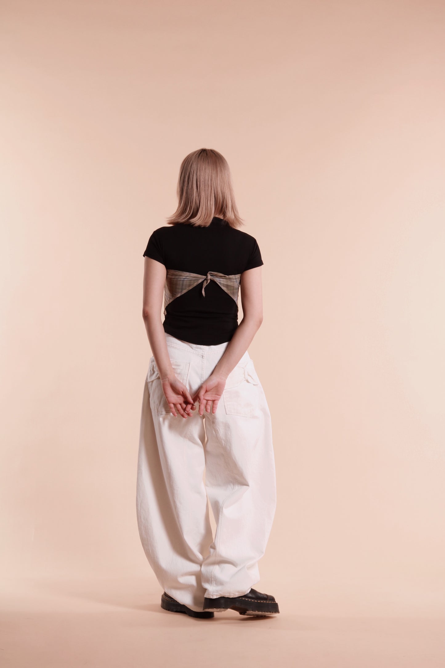 Ribbon Jeans (White)