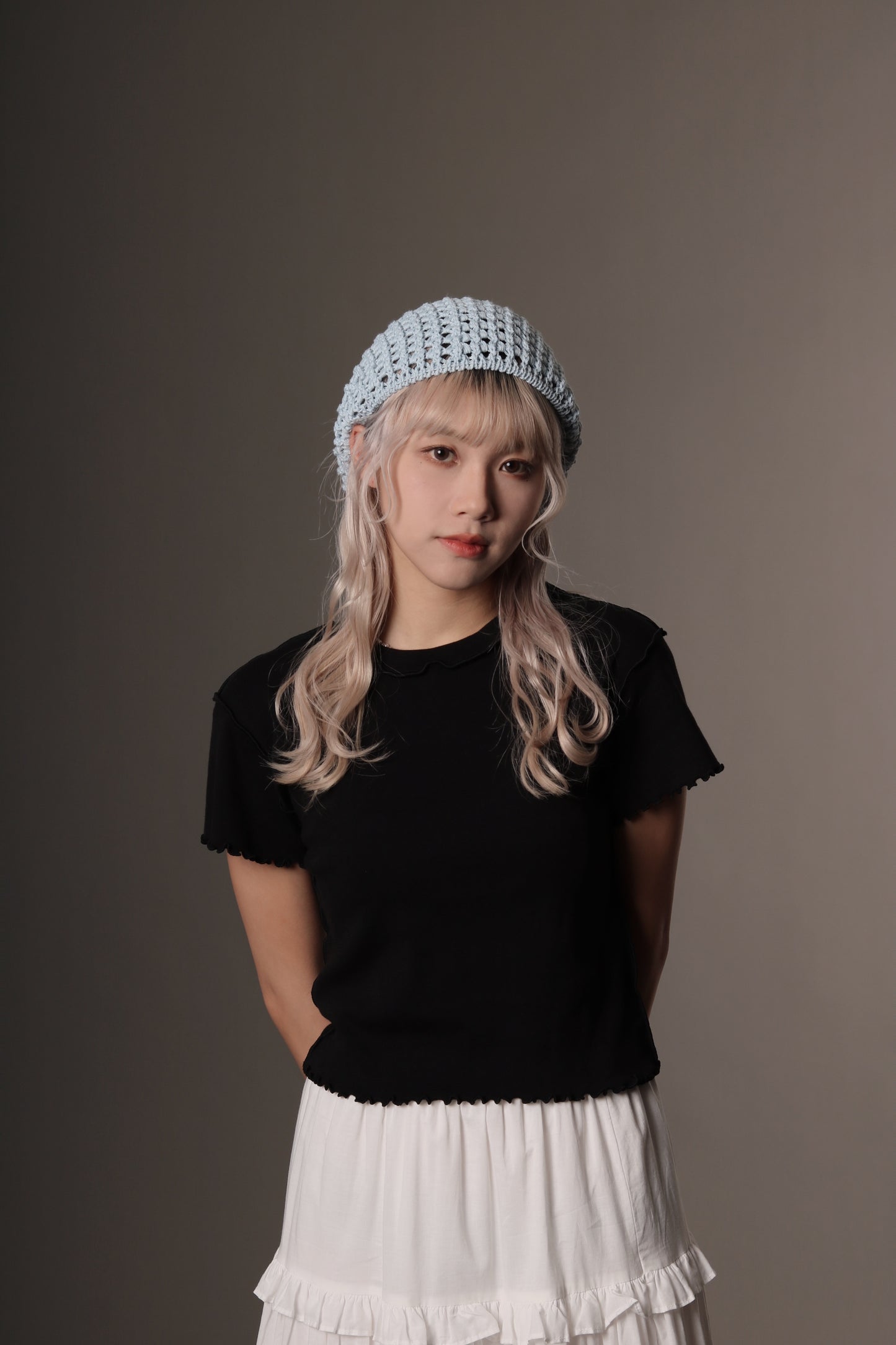 Daily Knit Beret (Black/Blue/Pink/Purple/White)