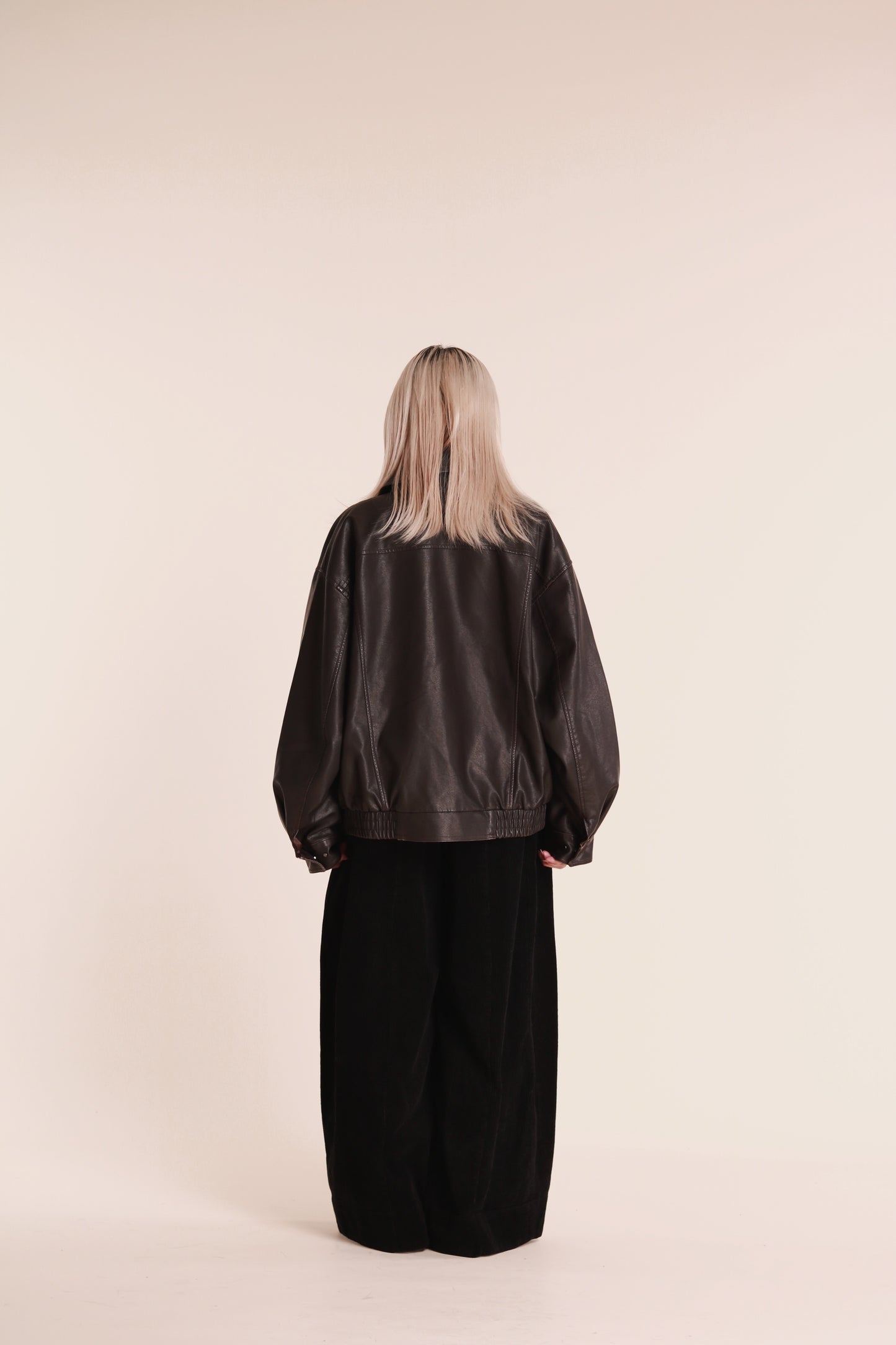 Corduroy Wide Pants (Black)