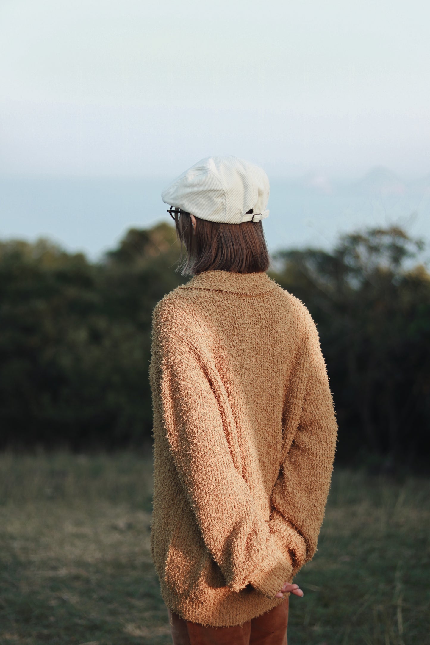 Corduroy News Cap (Ivory)